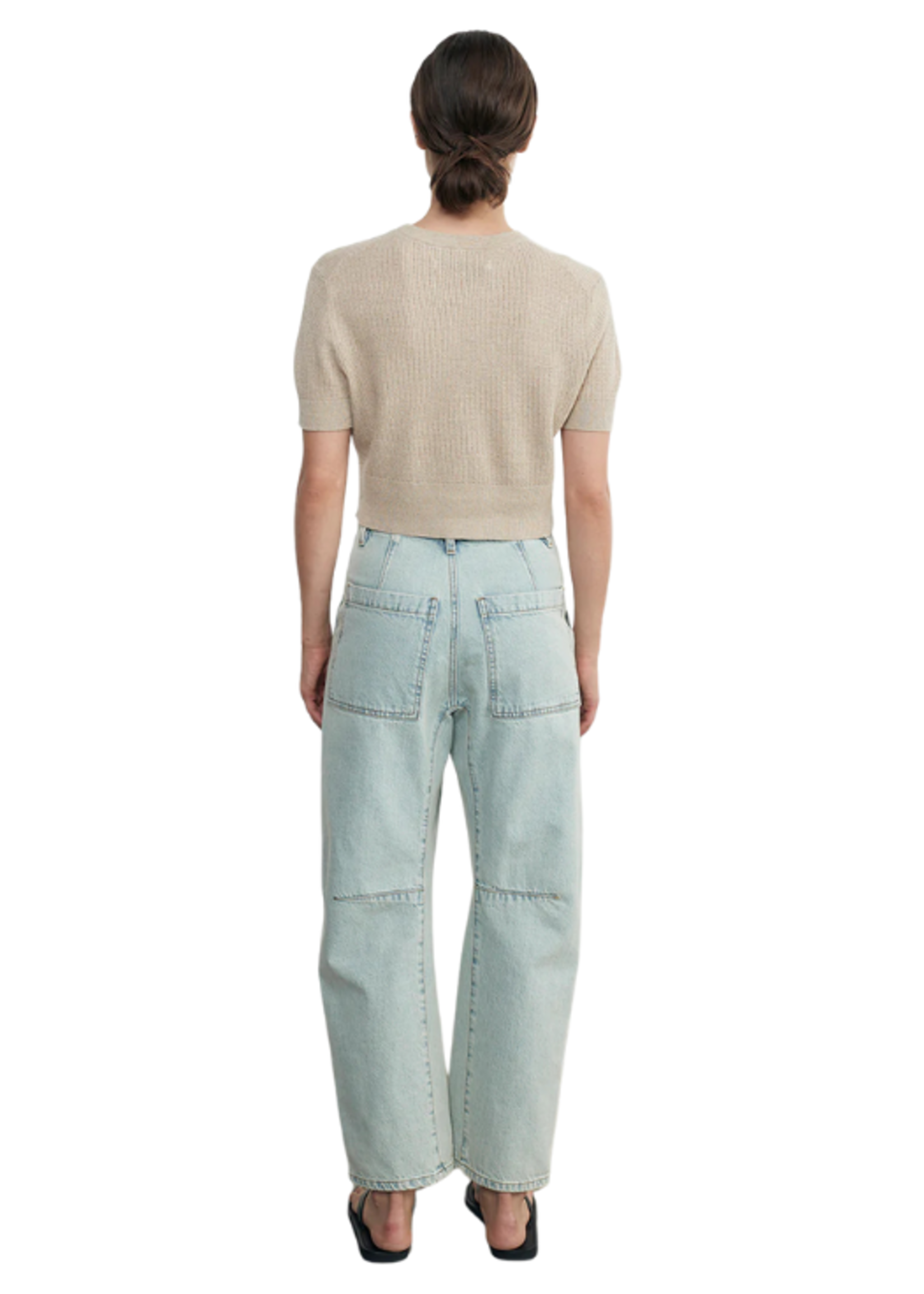 Enza Costa Enza Costa Linen Cropped Sweater