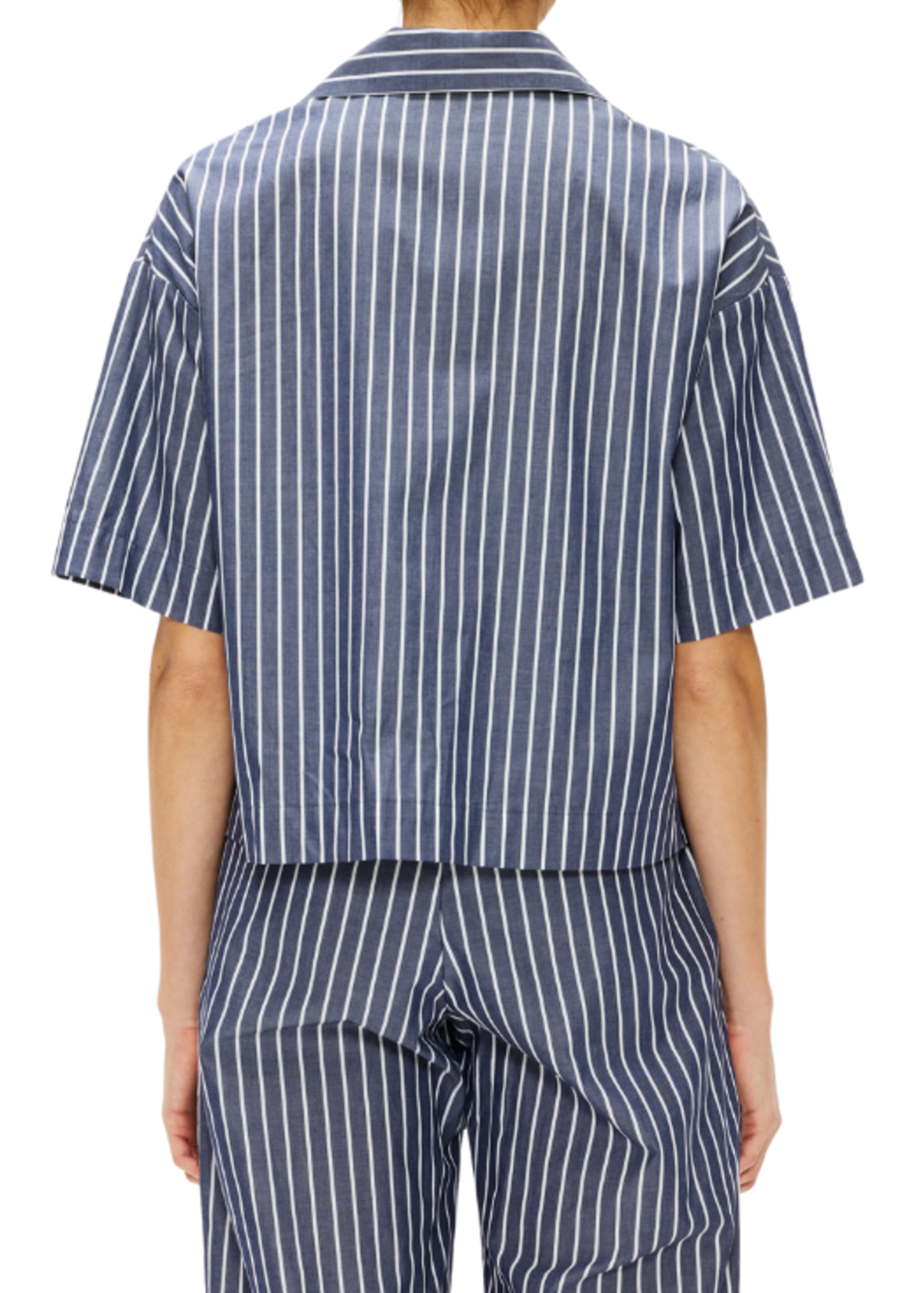 Enza Costa Enza Costa Poplin Cropped S/S Shirt