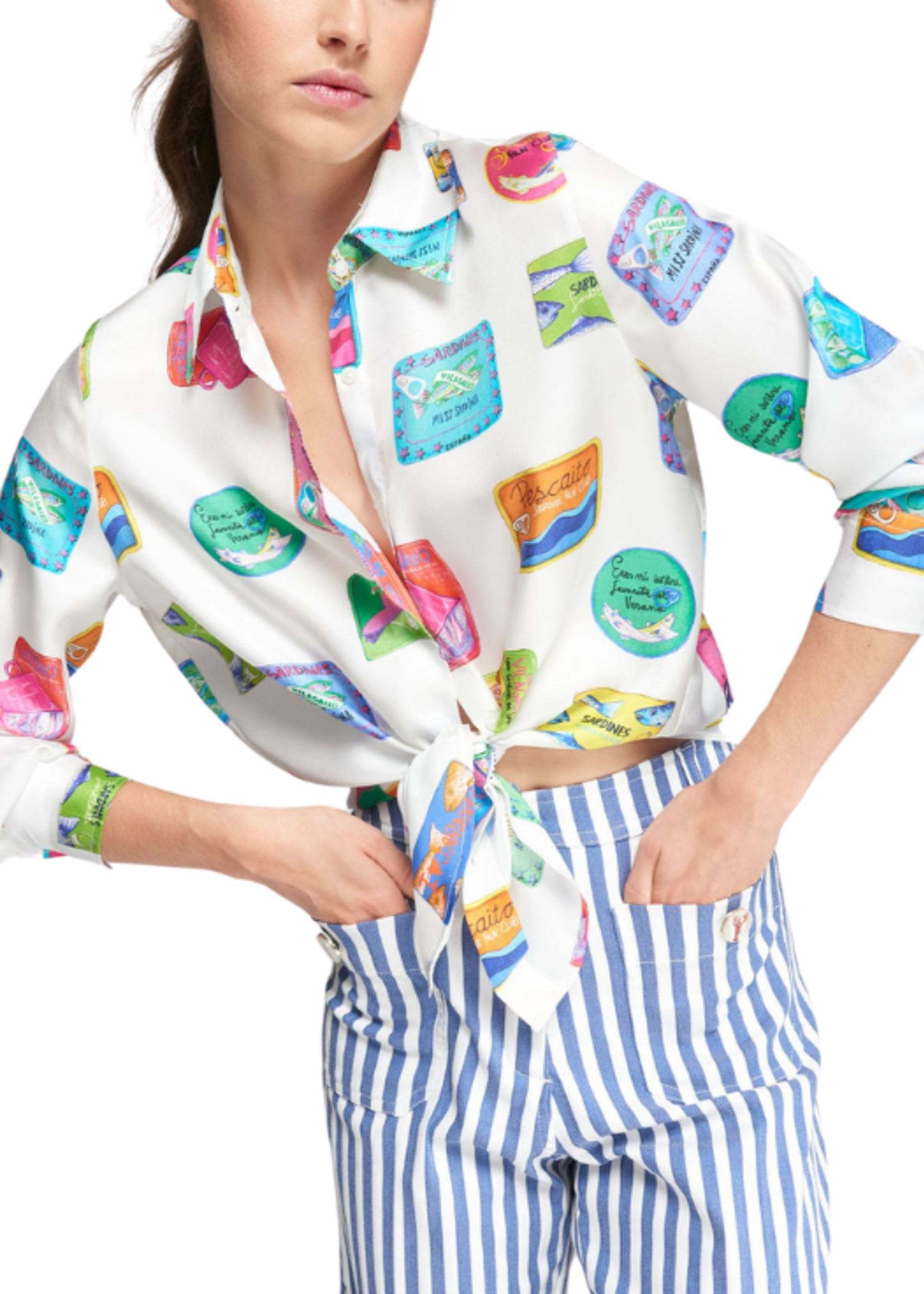 Vilagallo Vilagallo Sardinas Seda Print Blouse