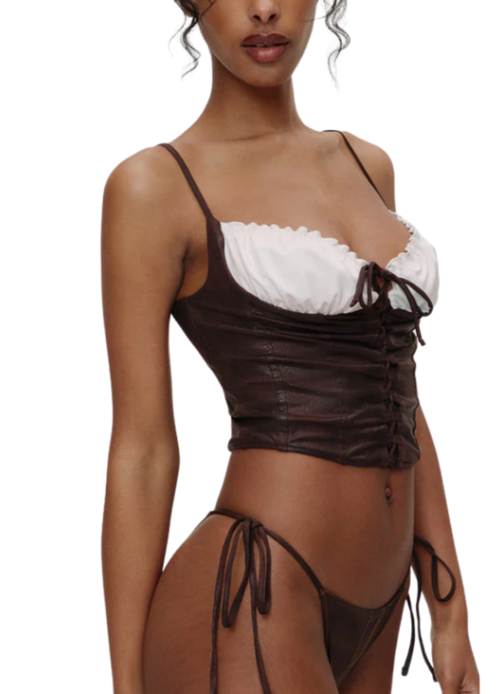Frankies Bikinis Frankies Ranch Leather Top