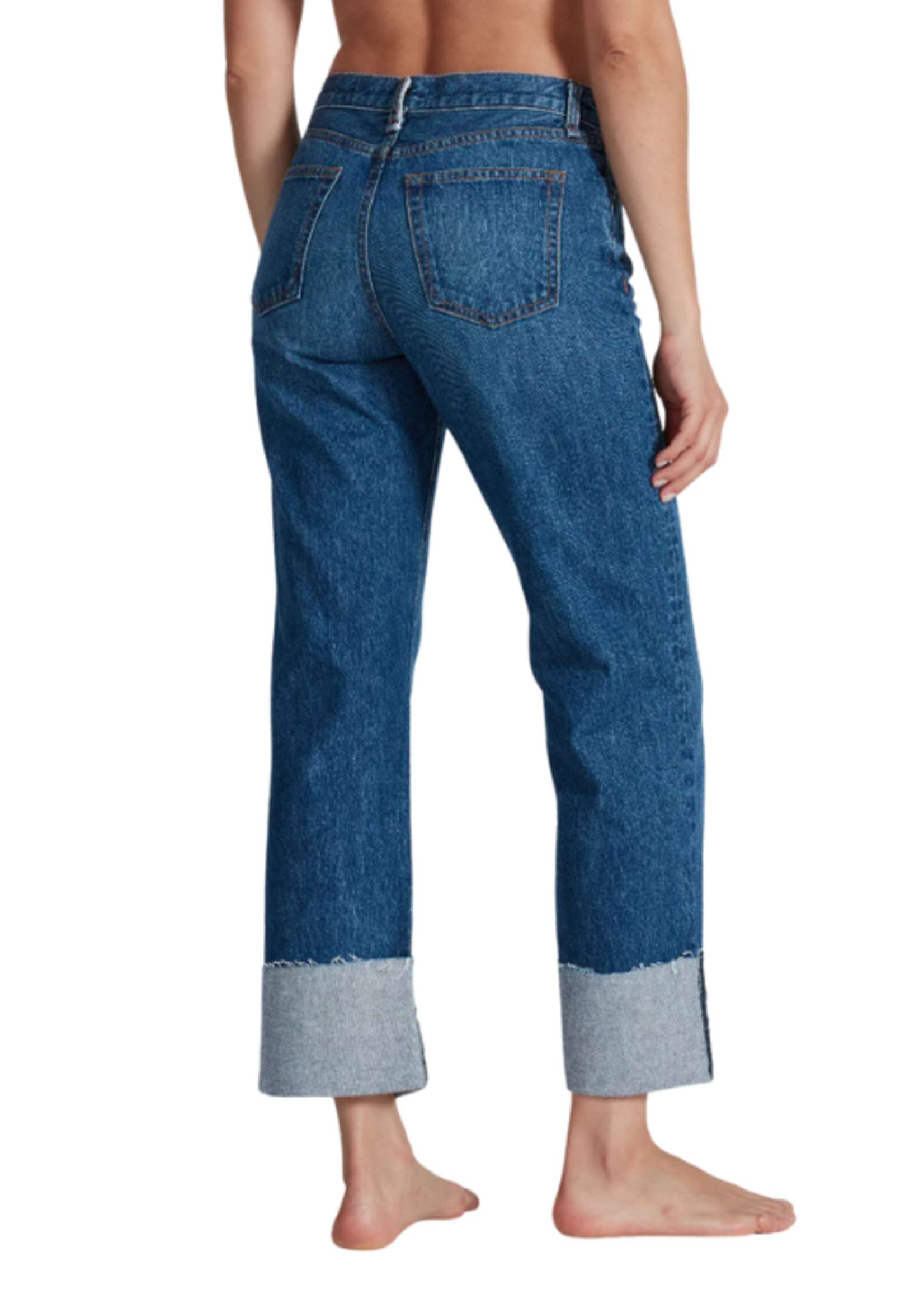 ASKK ASKK Cuffed Mid Rise Straight Jean