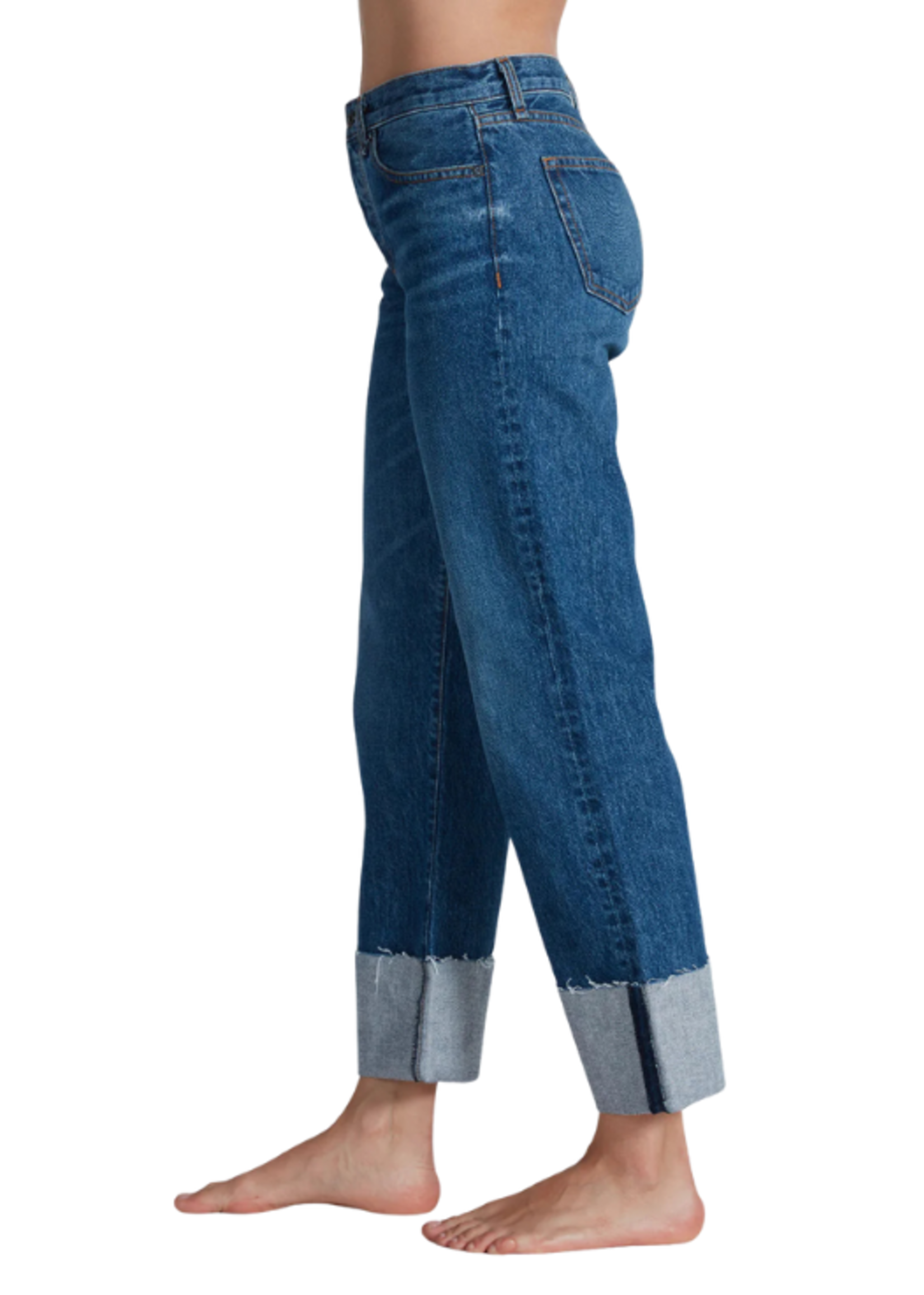 ASKK ASKK Cuffed Mid Rise Straight Jean