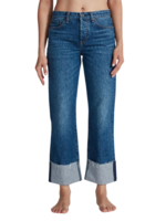 ASKK ASKK Cuffed Mid Rise Straight Jean