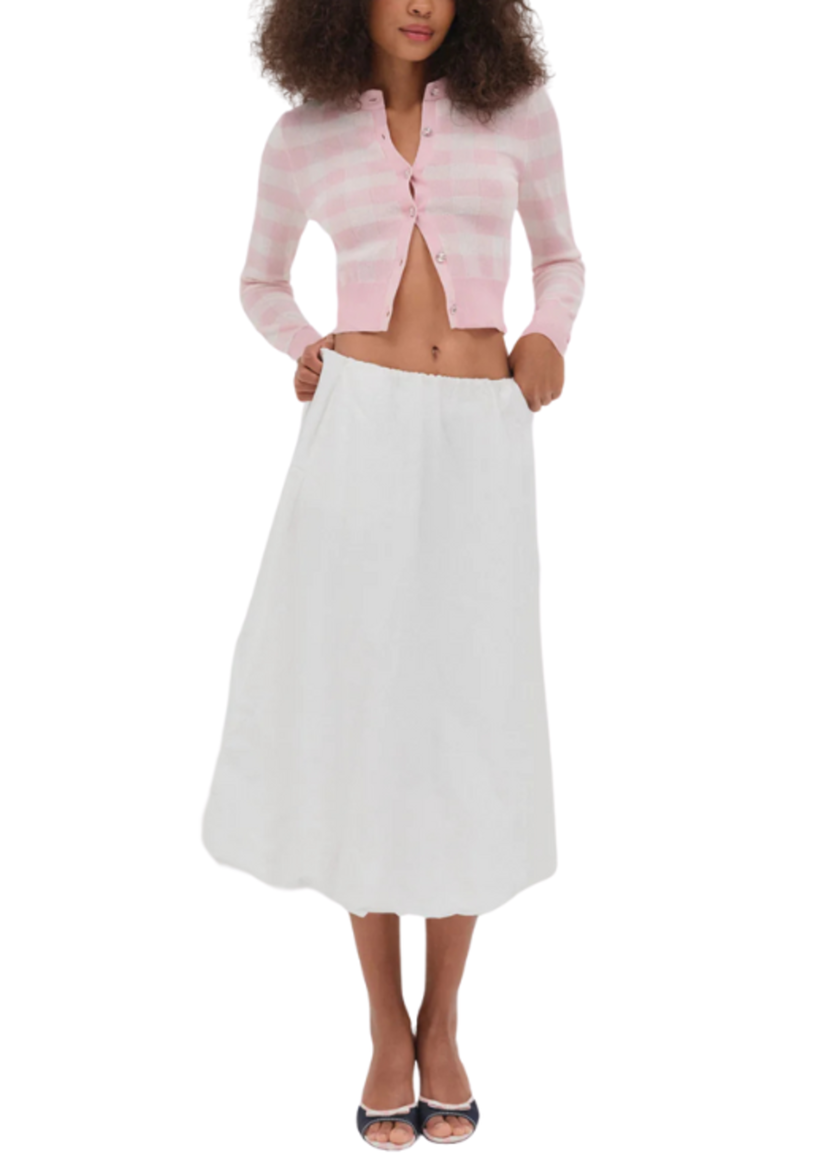 For Love & Lemons FLL Gingham Knit Cardigan