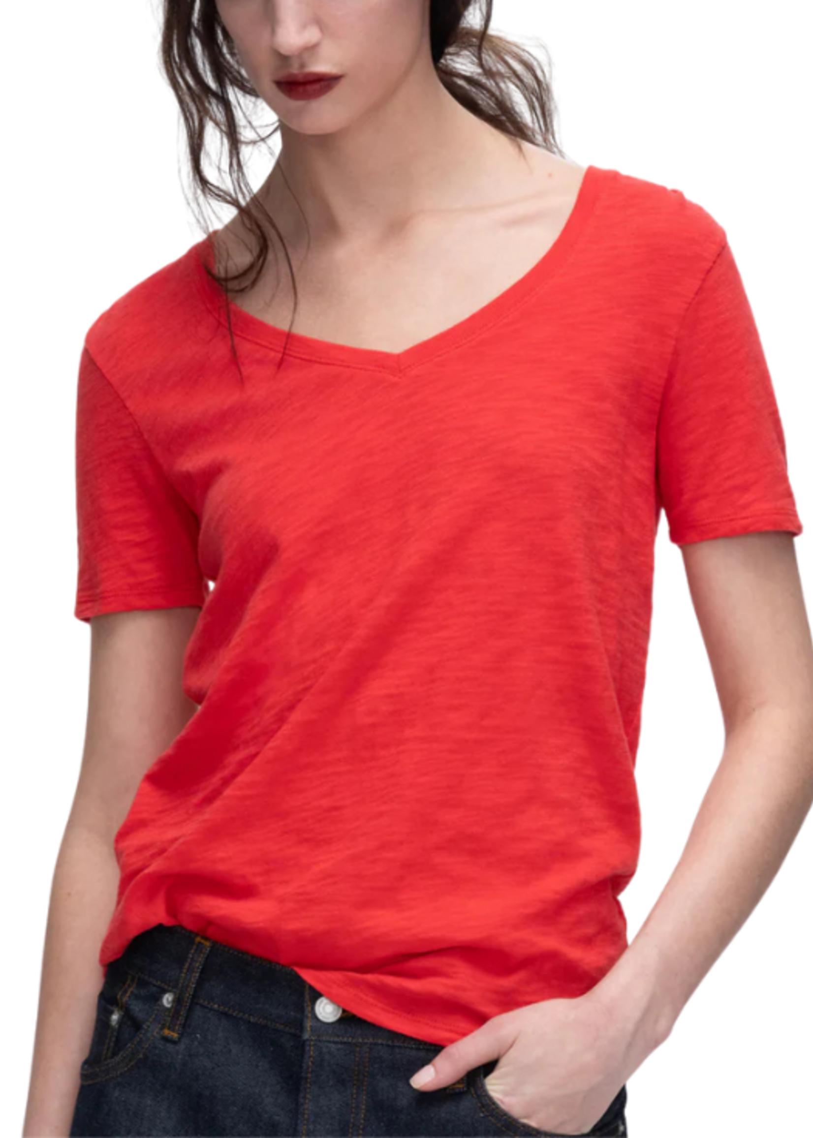 ATM ATM S/S V-Neck Slub Tee
