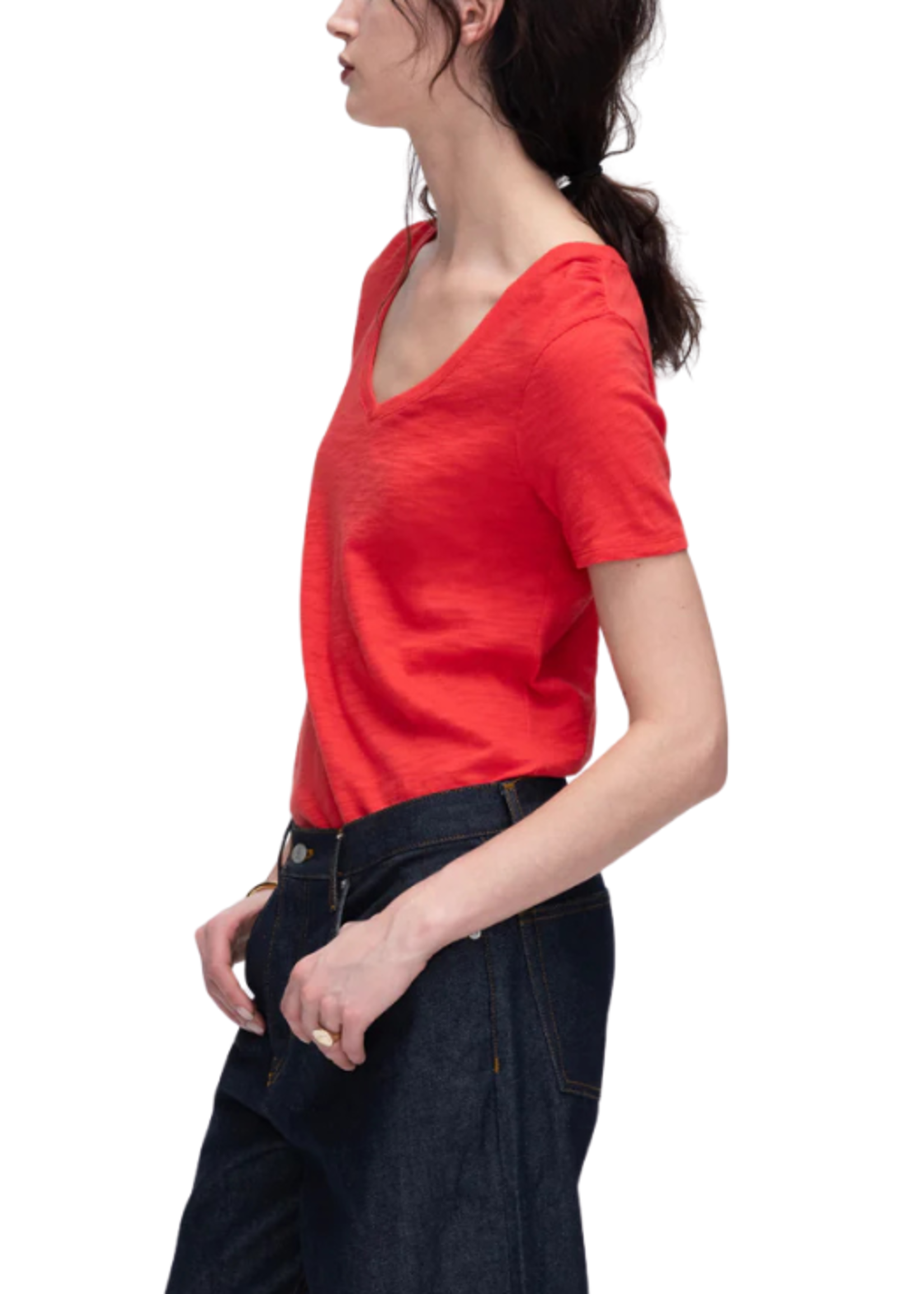 ATM ATM S/S V-Neck Slub Tee