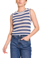 Brodie Cashmere Brodie Stripe Pointelle Tank