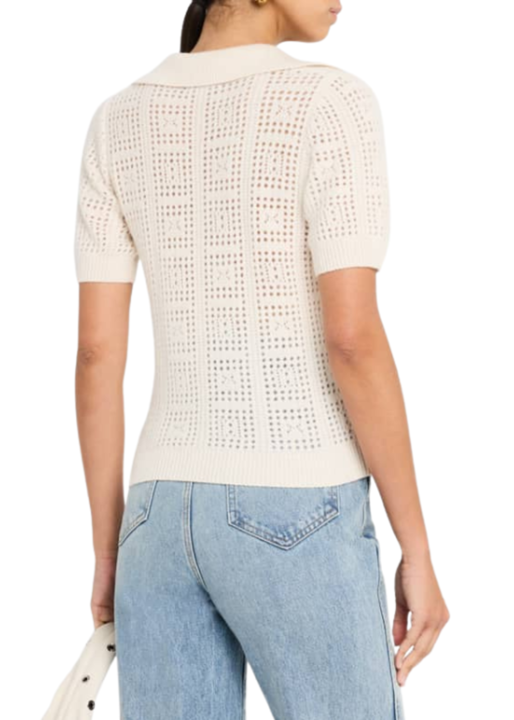 Naadam Naadam Cashmere Crochet S/S Polo