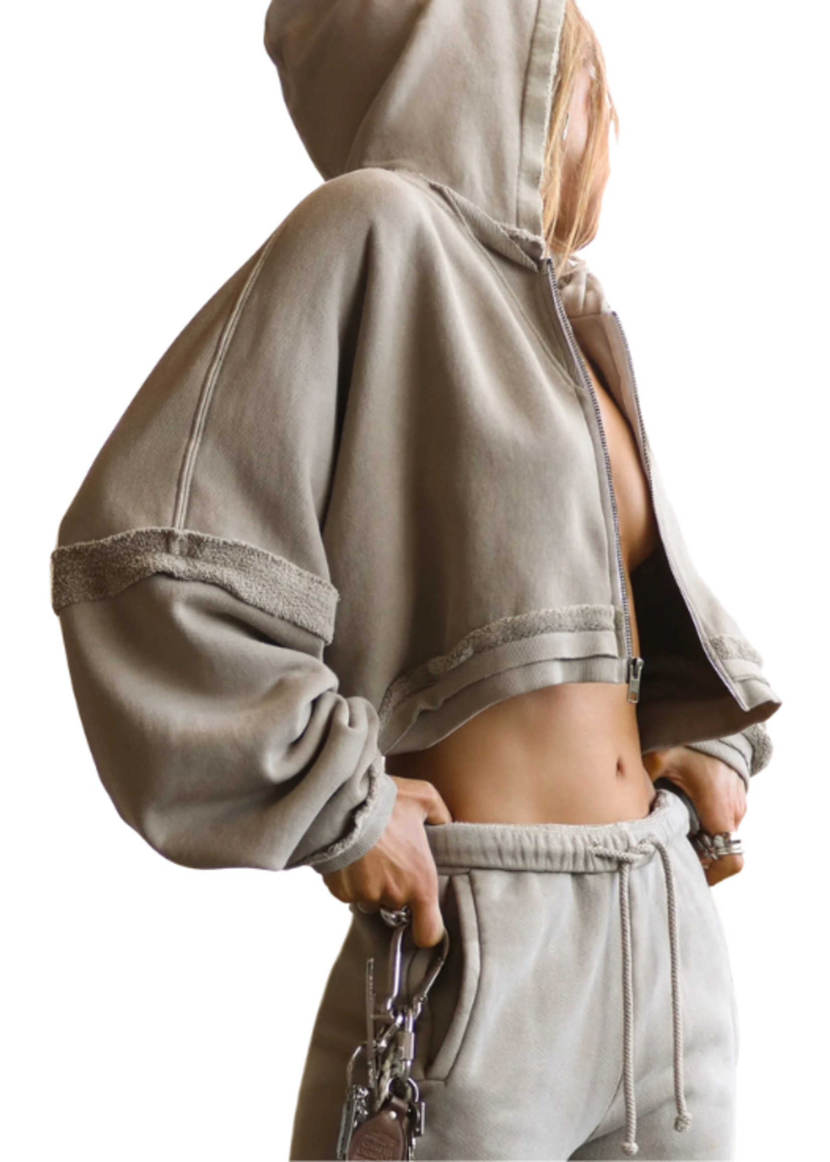Joah Brown Joah Brown Deconstructed Zip Hoodie