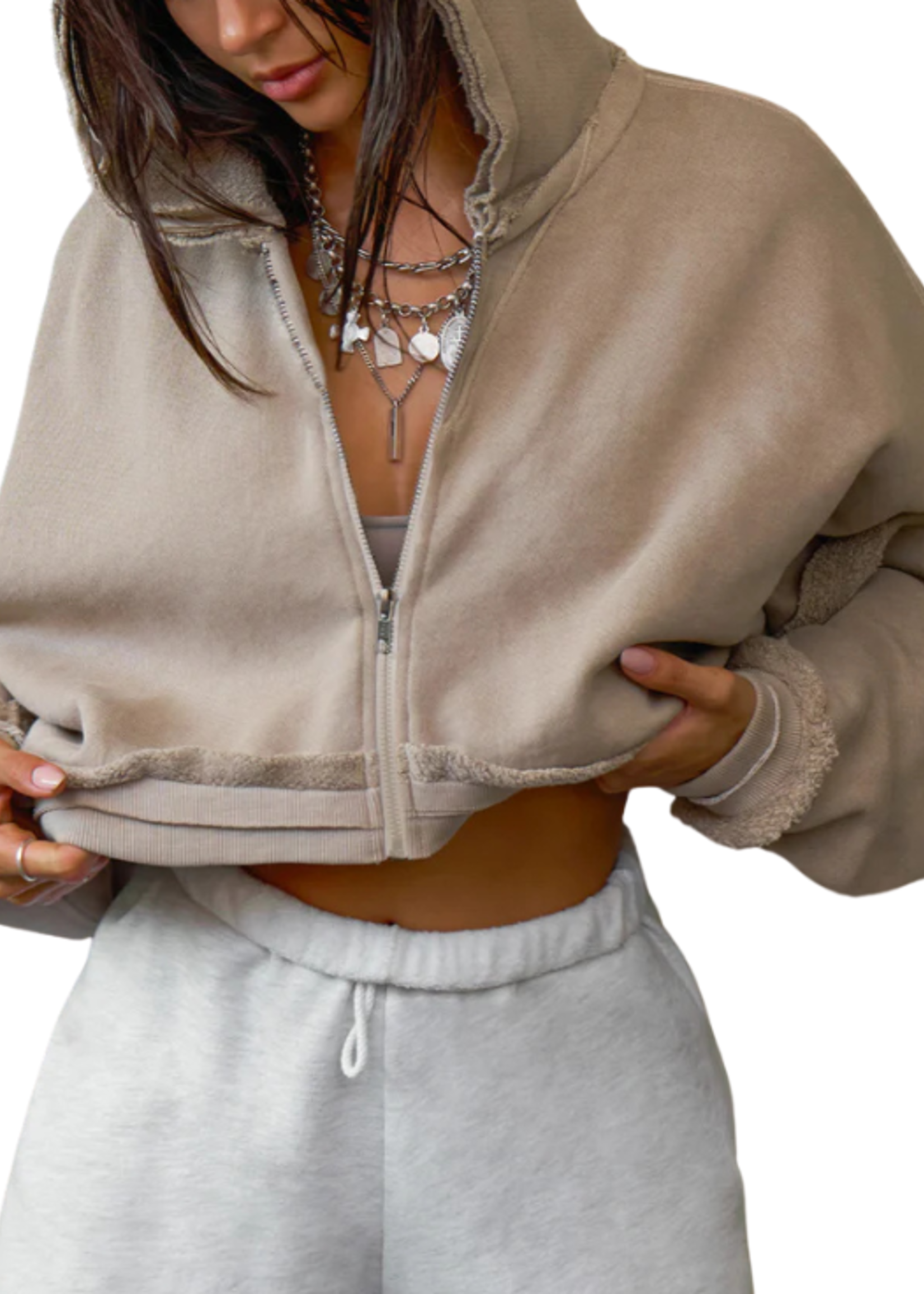 Joah Brown Joah Brown Deconstructed Zip Hoodie