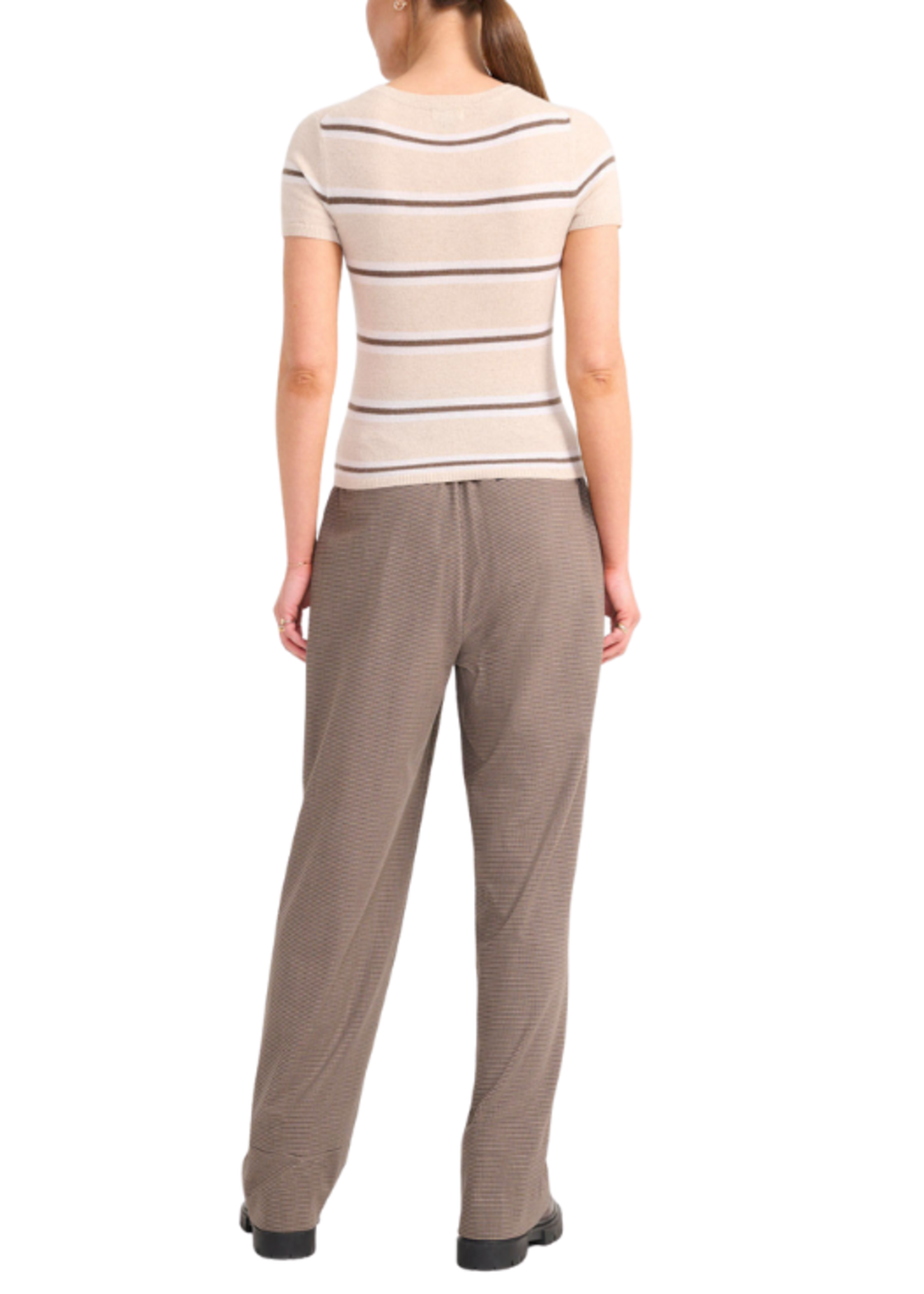 STAUD Staud Easy Stripe Cashmere Tee