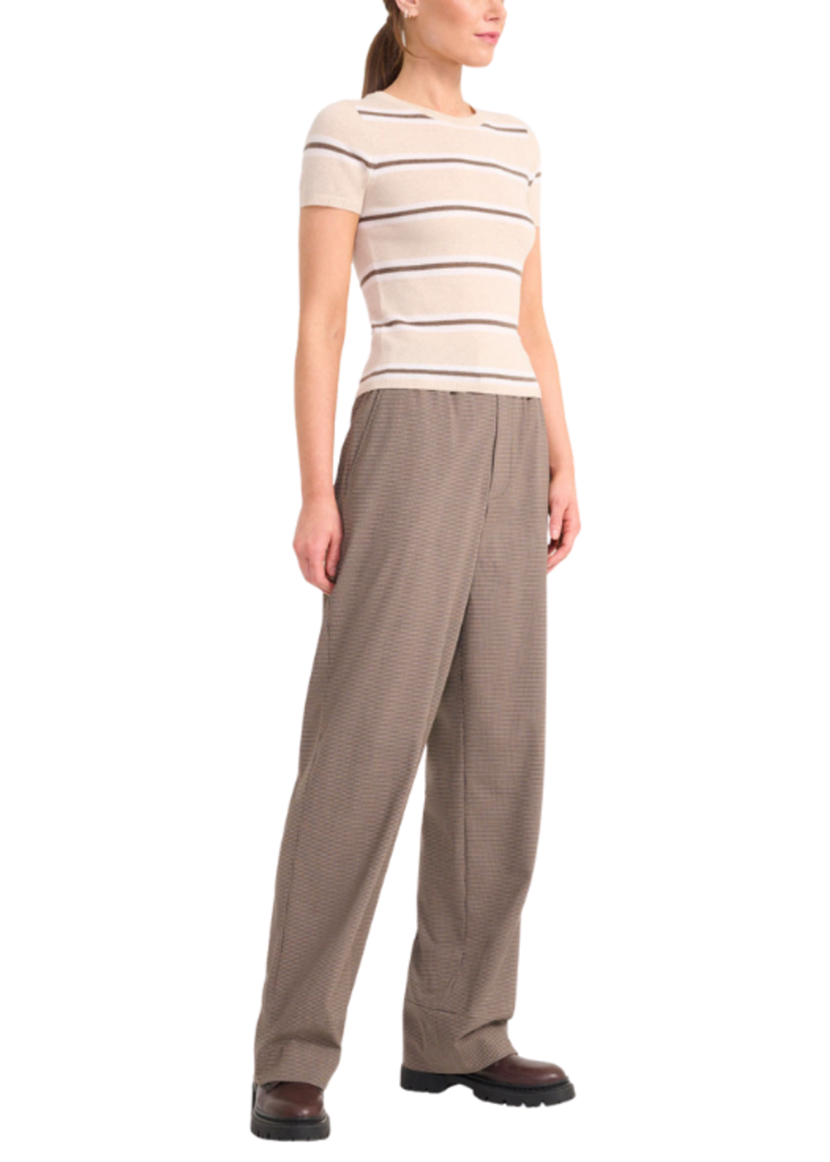 STAUD Staud Easy Stripe Cashmere Tee