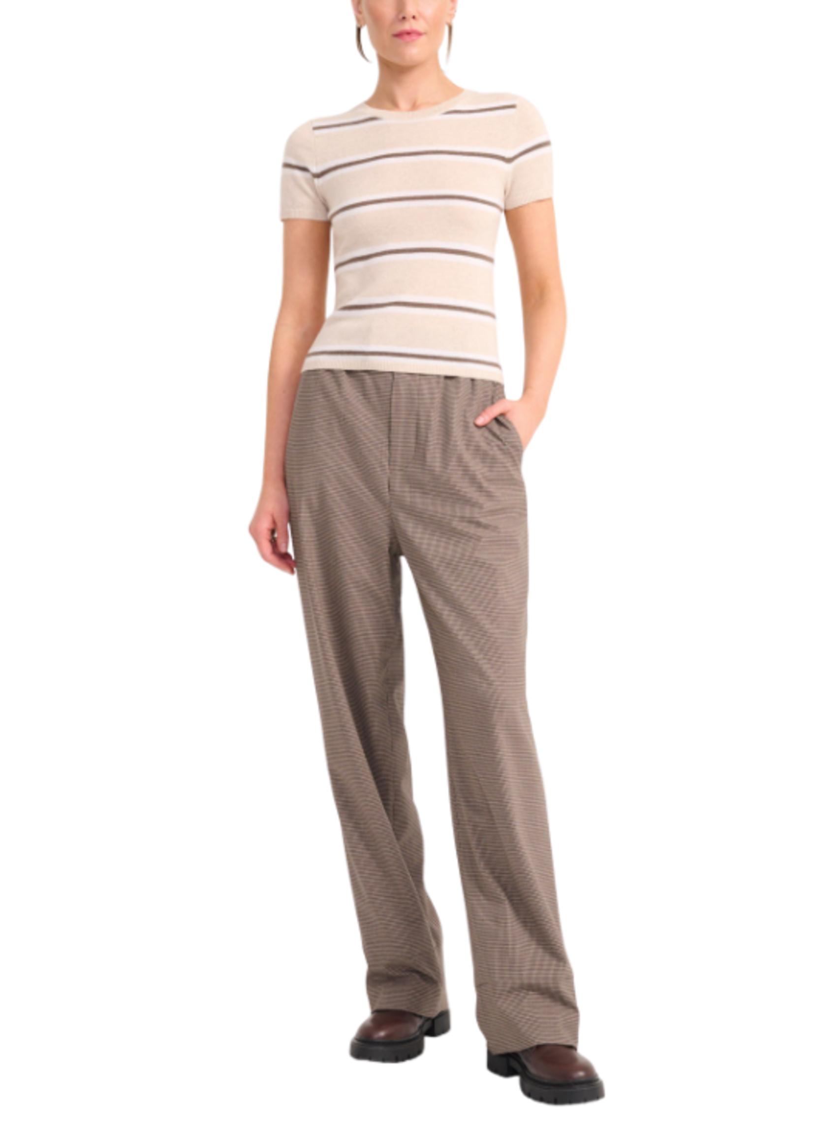 STAUD Staud Easy Stripe Cashmere Tee