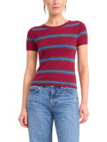 STAUD Staud Easy Stripe Cashmere Tee