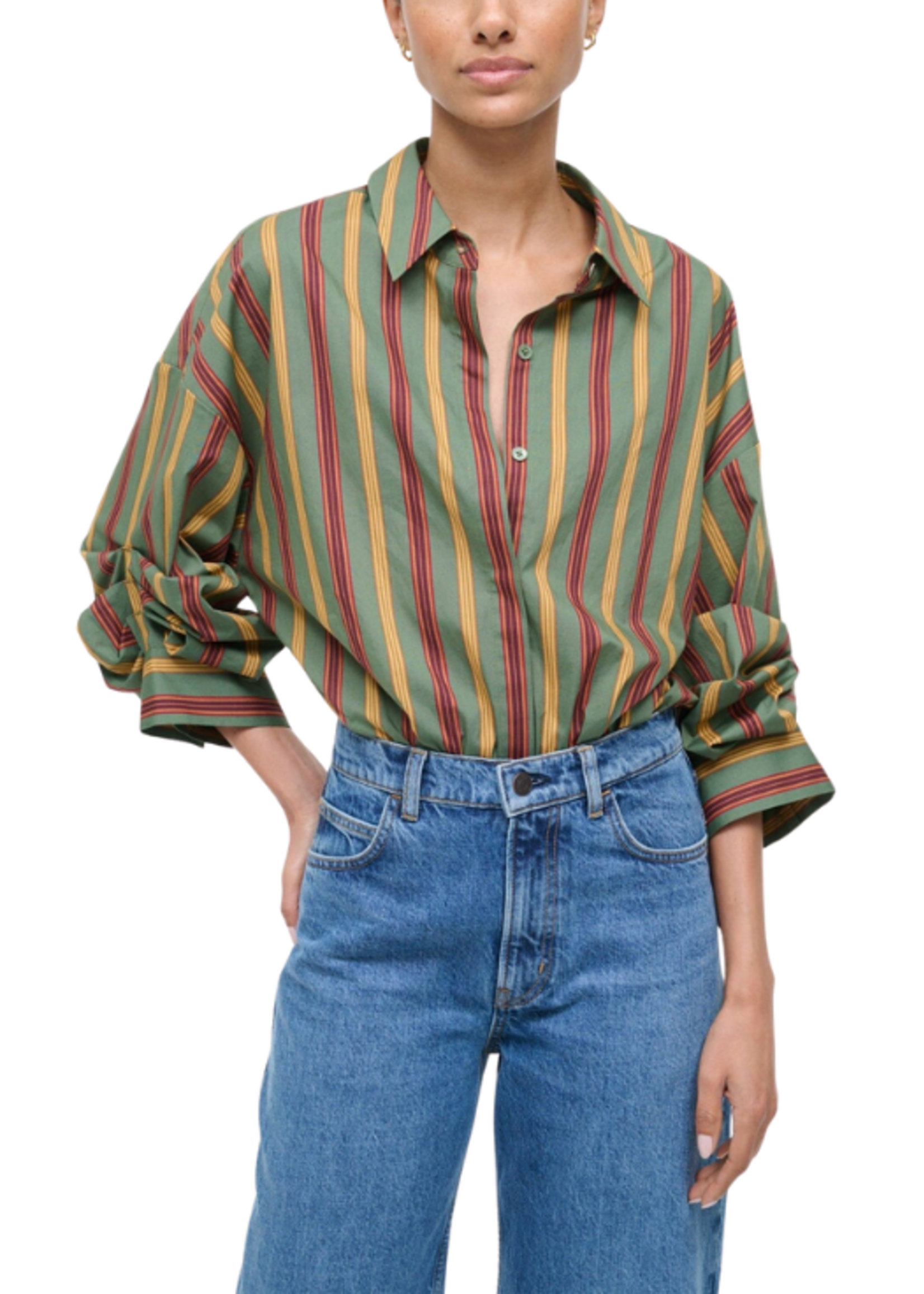 STAUD Staud Stripe Traverse Bodysuit