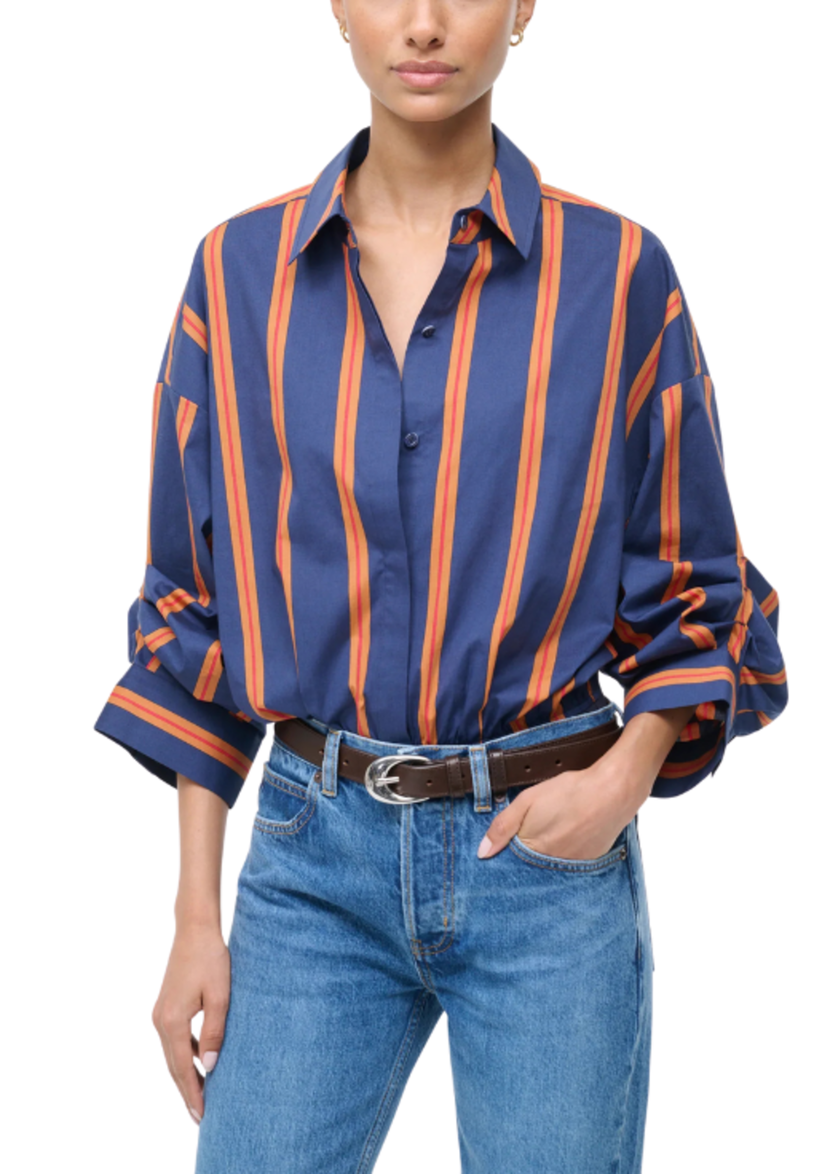 STAUD Staud Stripe Traverse Bodysuit