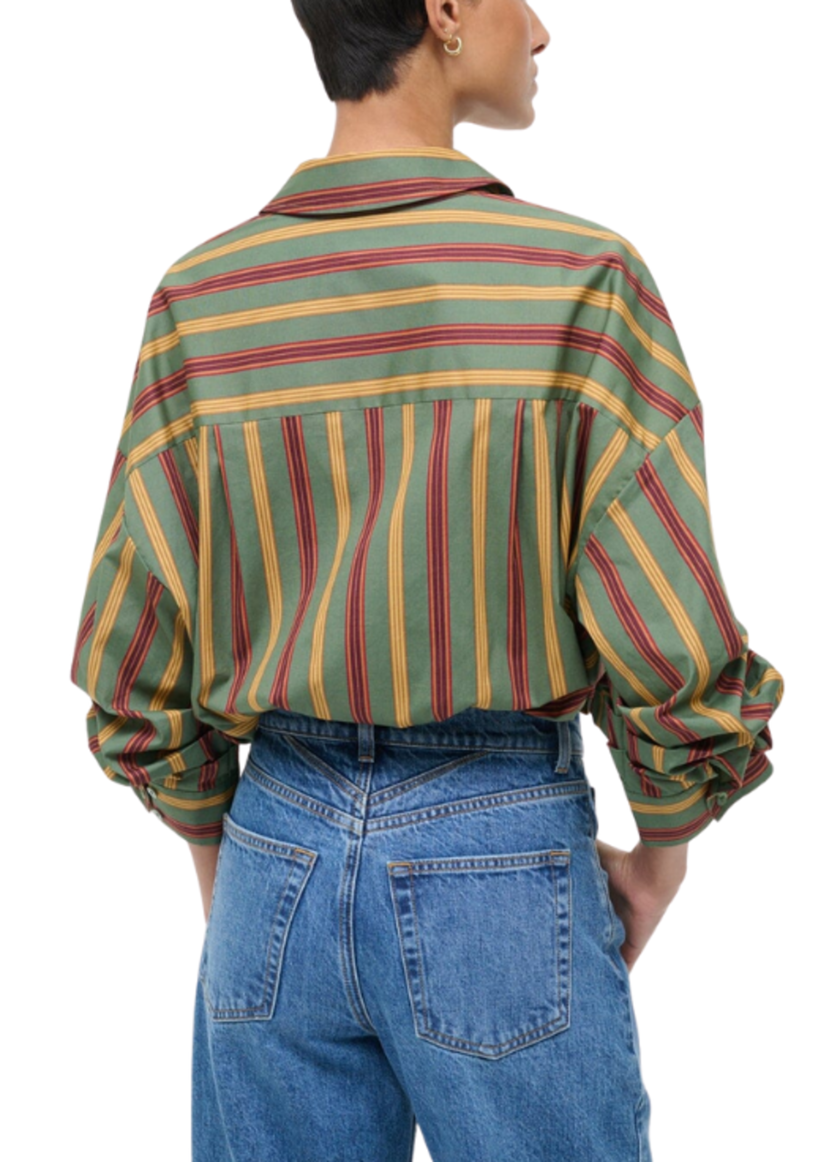 STAUD Staud Stripe Traverse Bodysuit