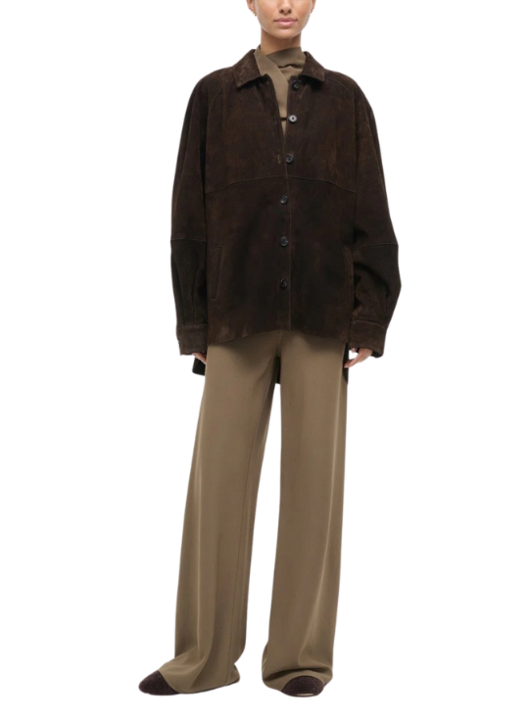 STAUD Staud Josette Suede Shirt
