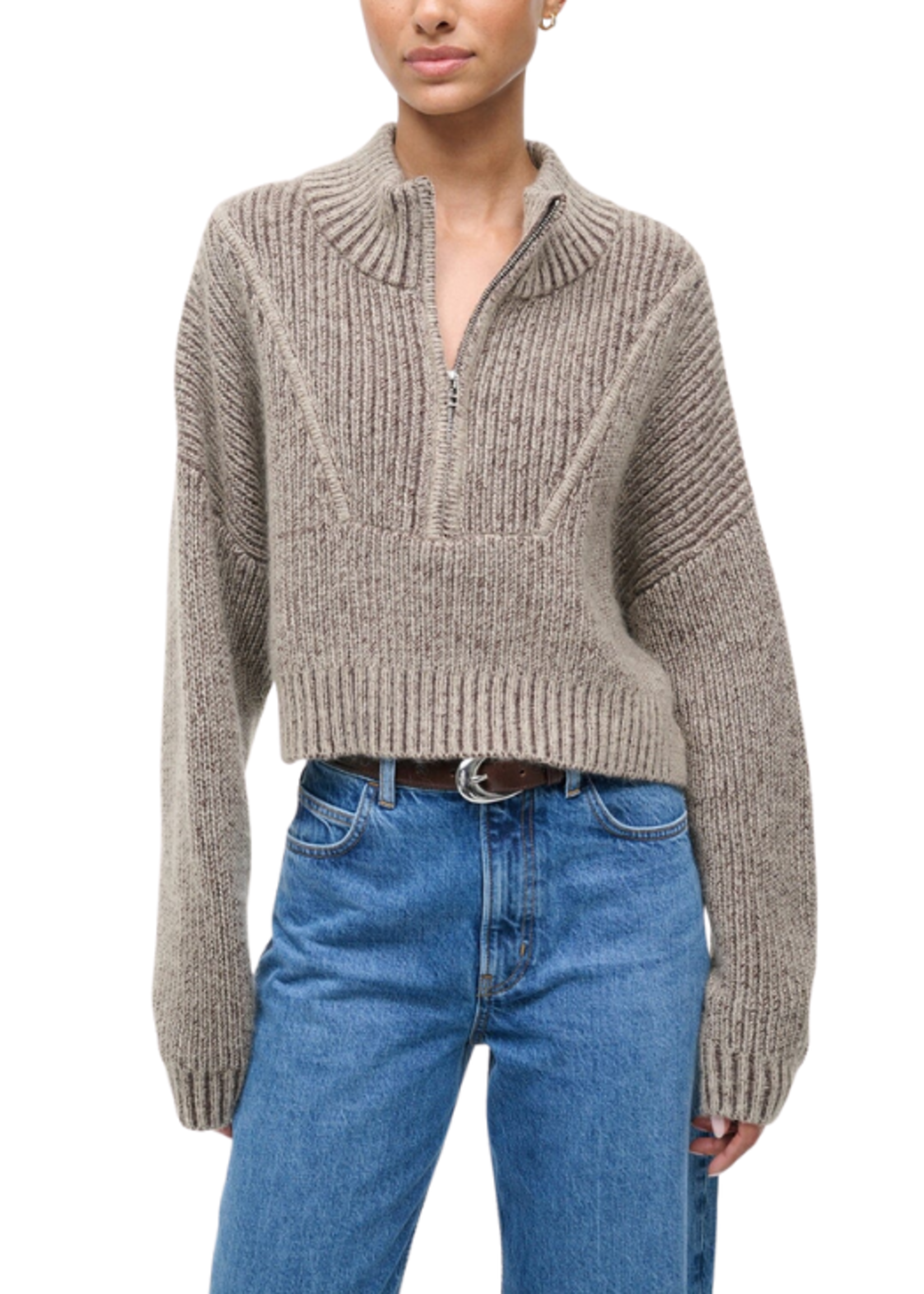 STAUD Staud Cropped Hampton Sweater