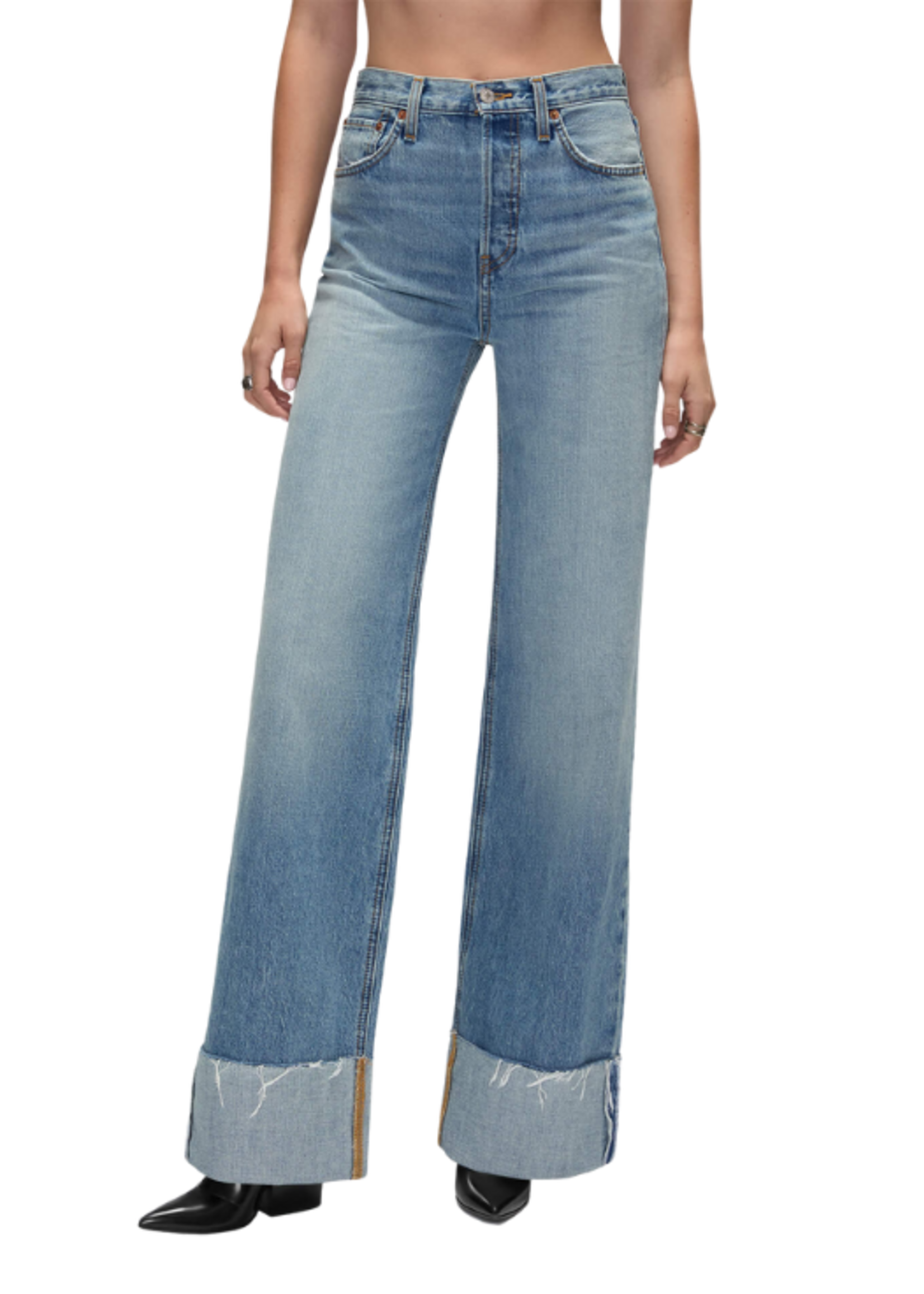 Re/Done Re/Done Wide Leg Cuff Jean