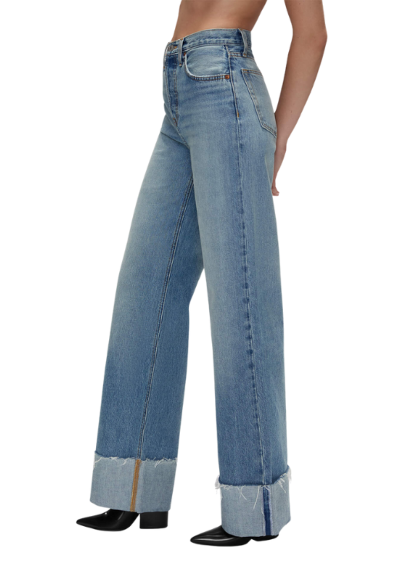 Re/Done Re/Done Wide Leg Cuff Jean