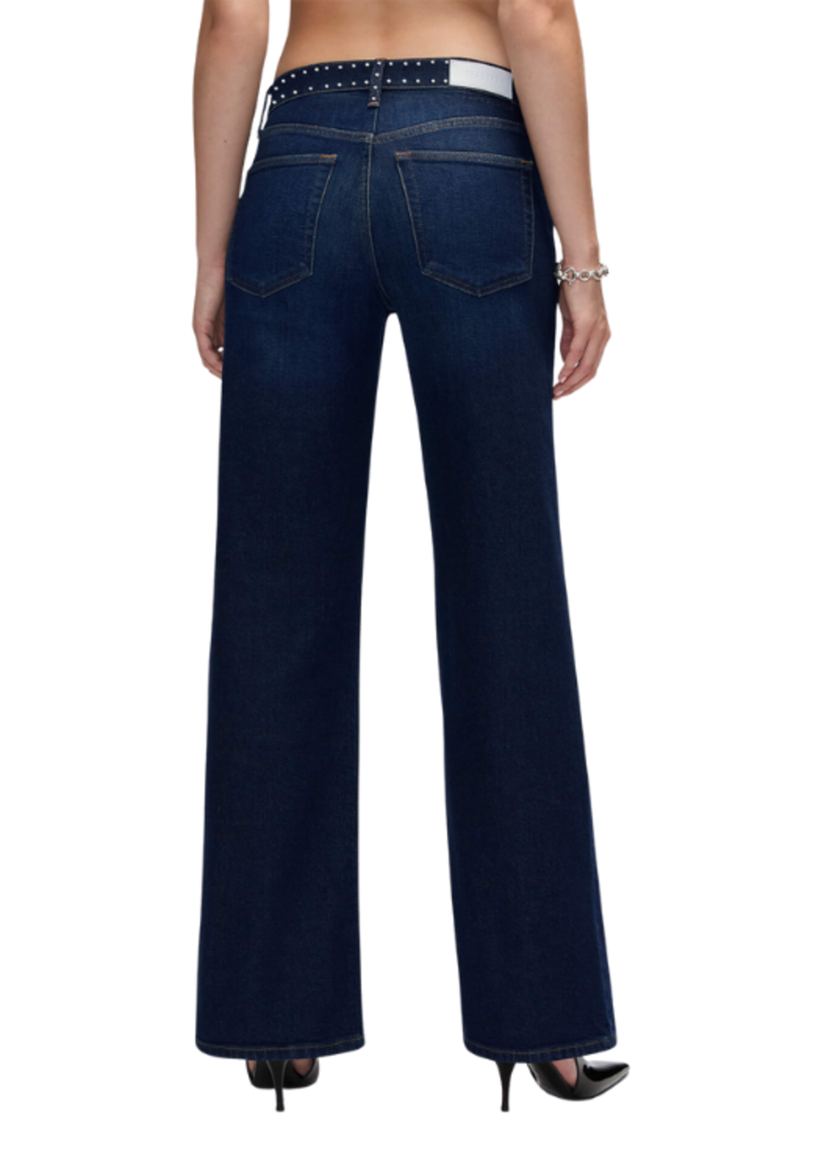 Re/Done Re/Done Mid Rise Studded  Jean