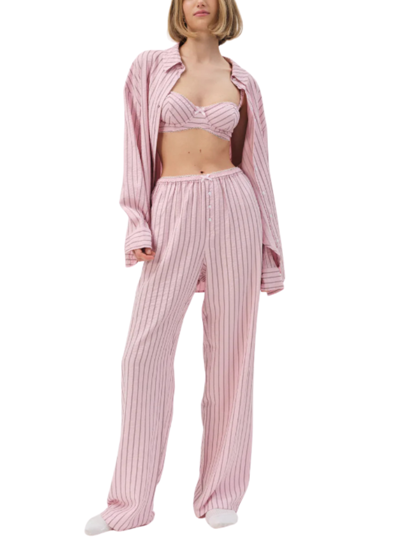 For Love & Lemons FLL Mindy Striped Shirt