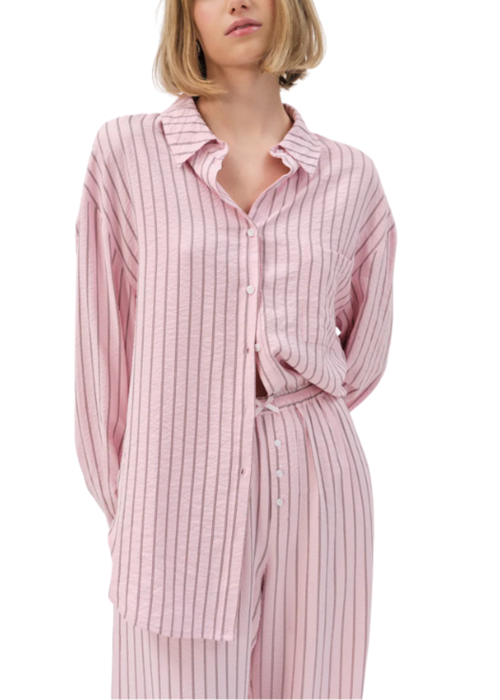 For Love & Lemons FLL Mindy Striped Shirt