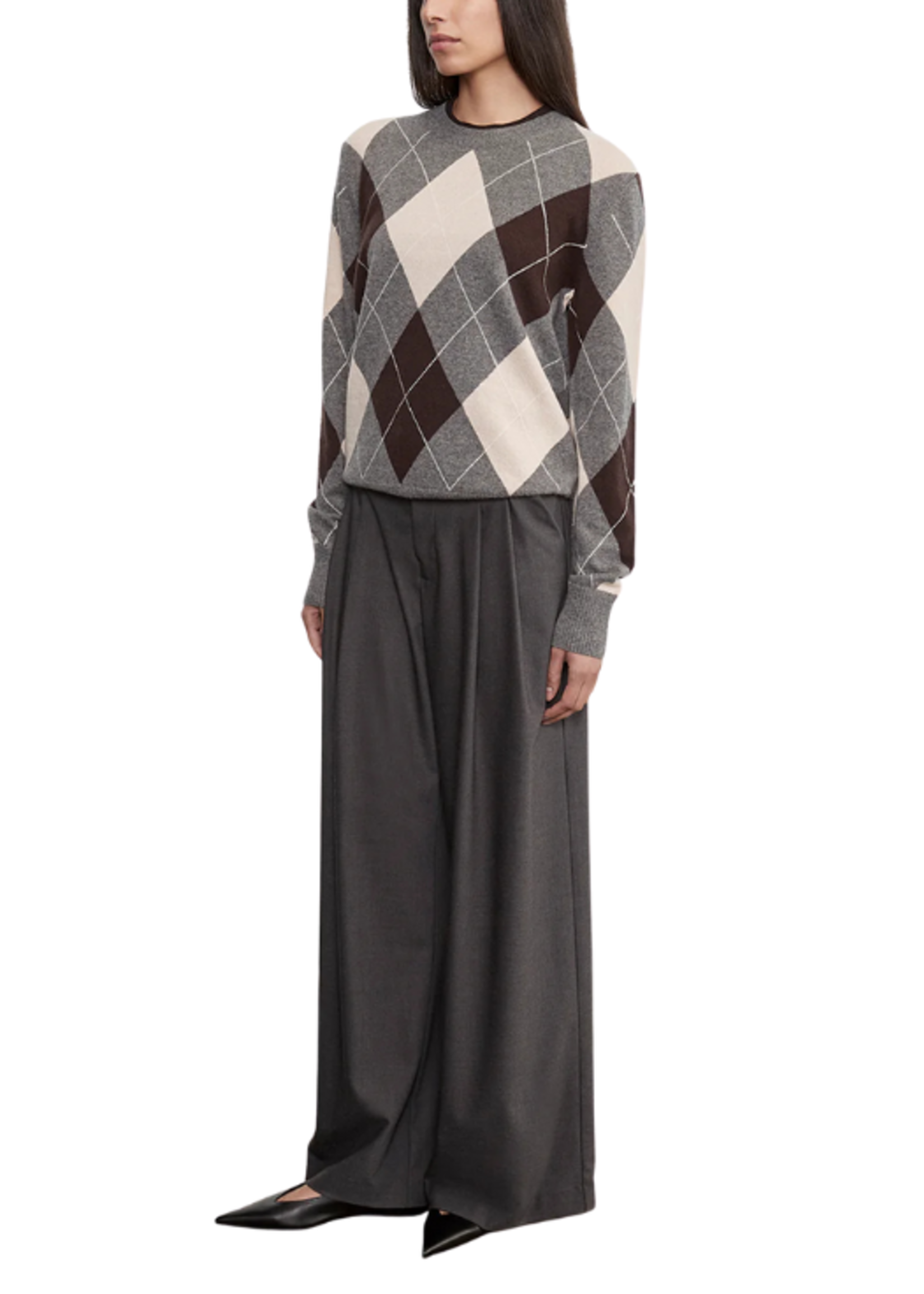 Enza Costa Enza Costa Argyle Sweater