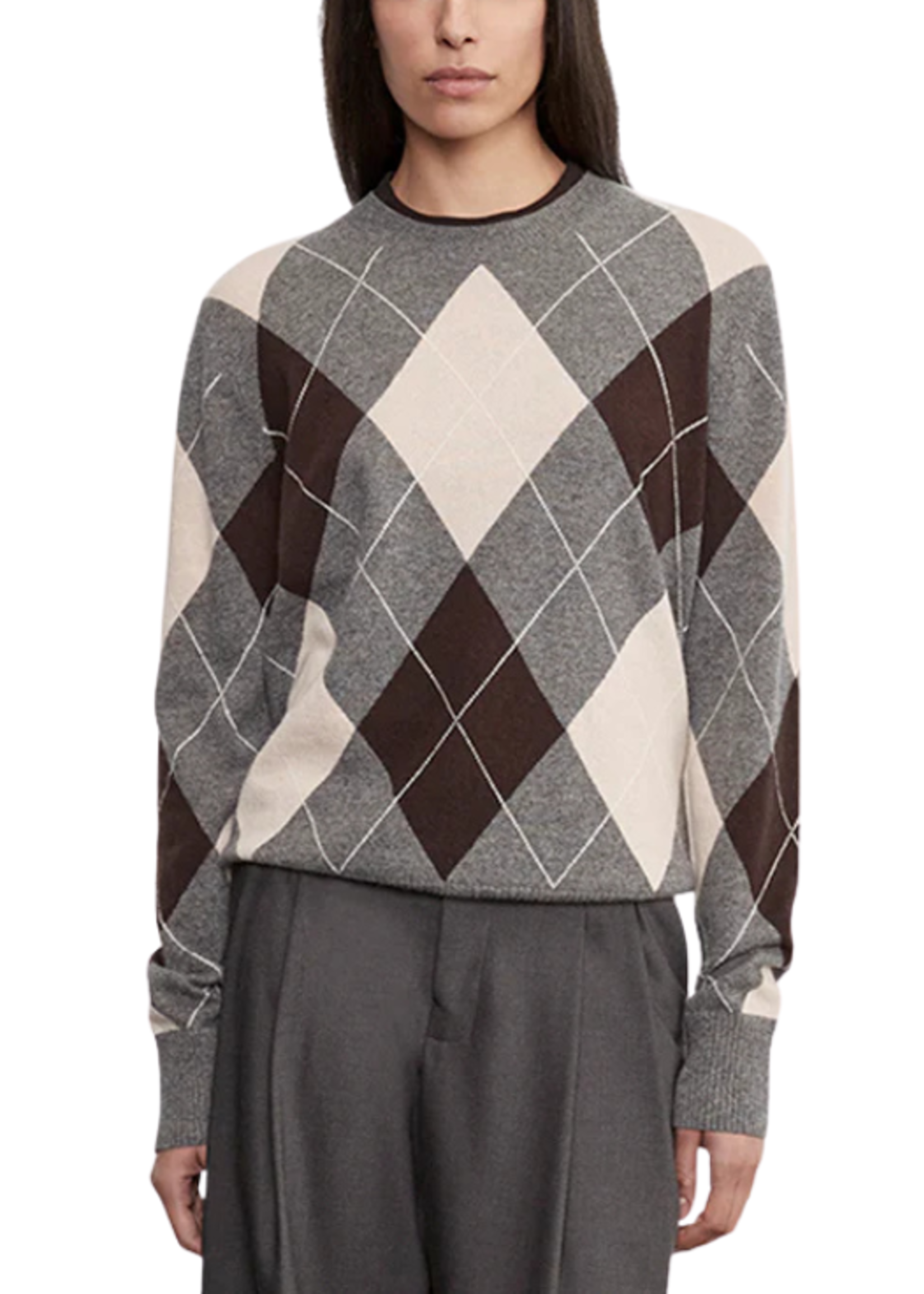 Enza Costa Enza Costa Argyle Sweater