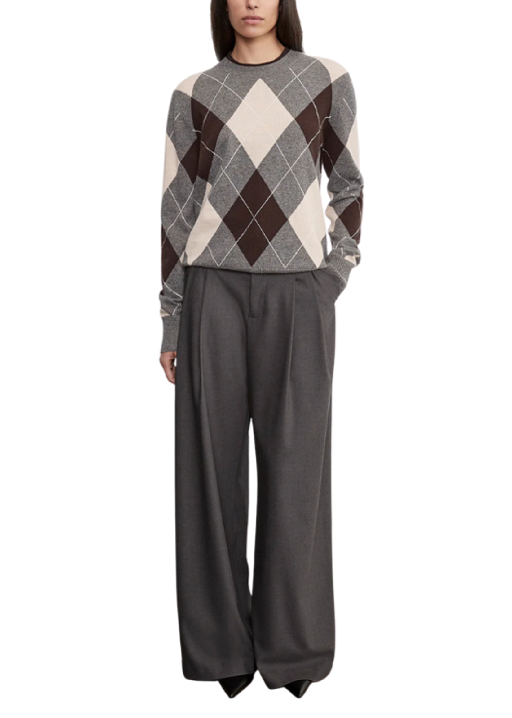 Enza Costa Enza Costa Argyle Sweater