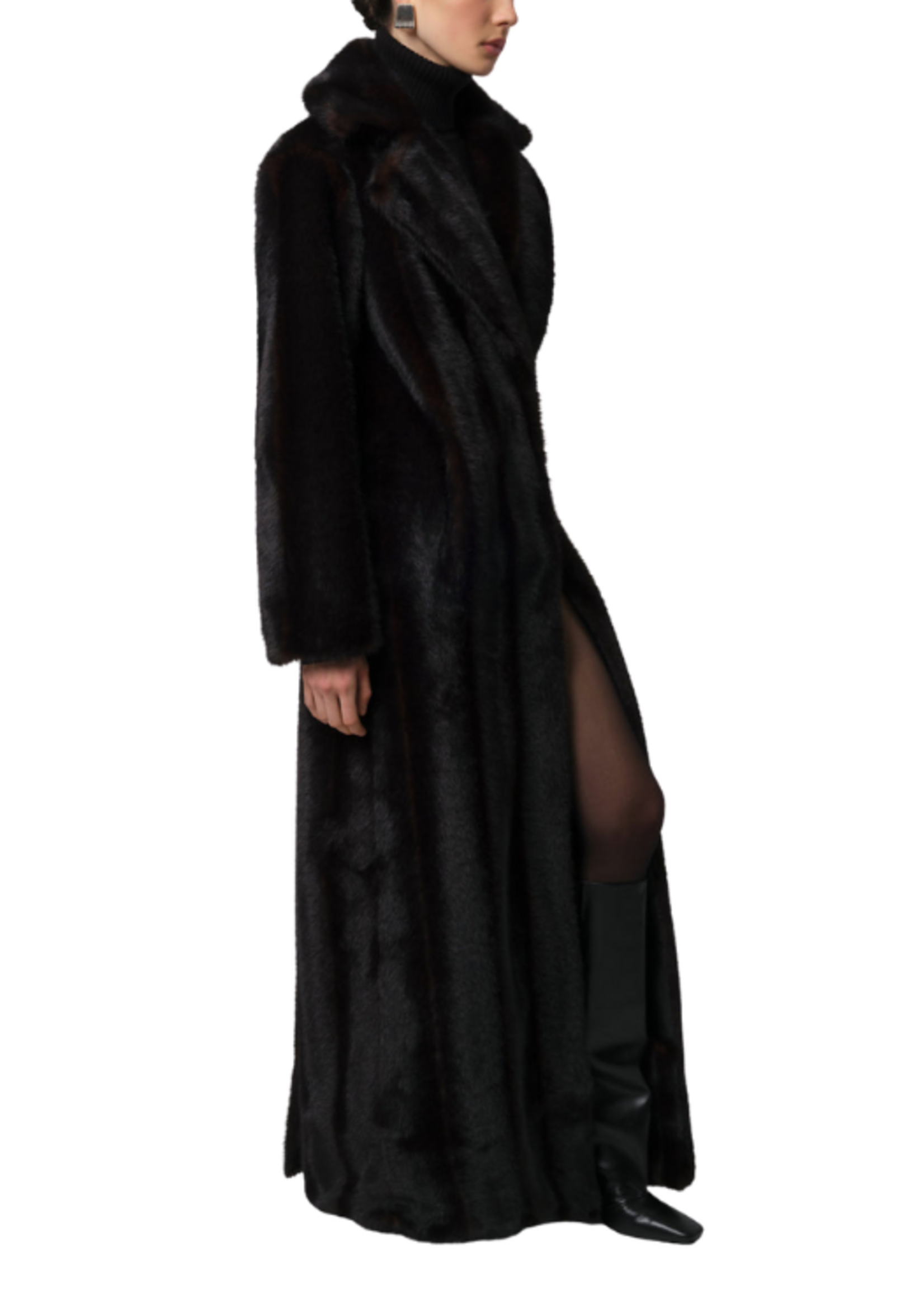 Apparis Apparis Gabrielle Shaved Mink Maxi Coat