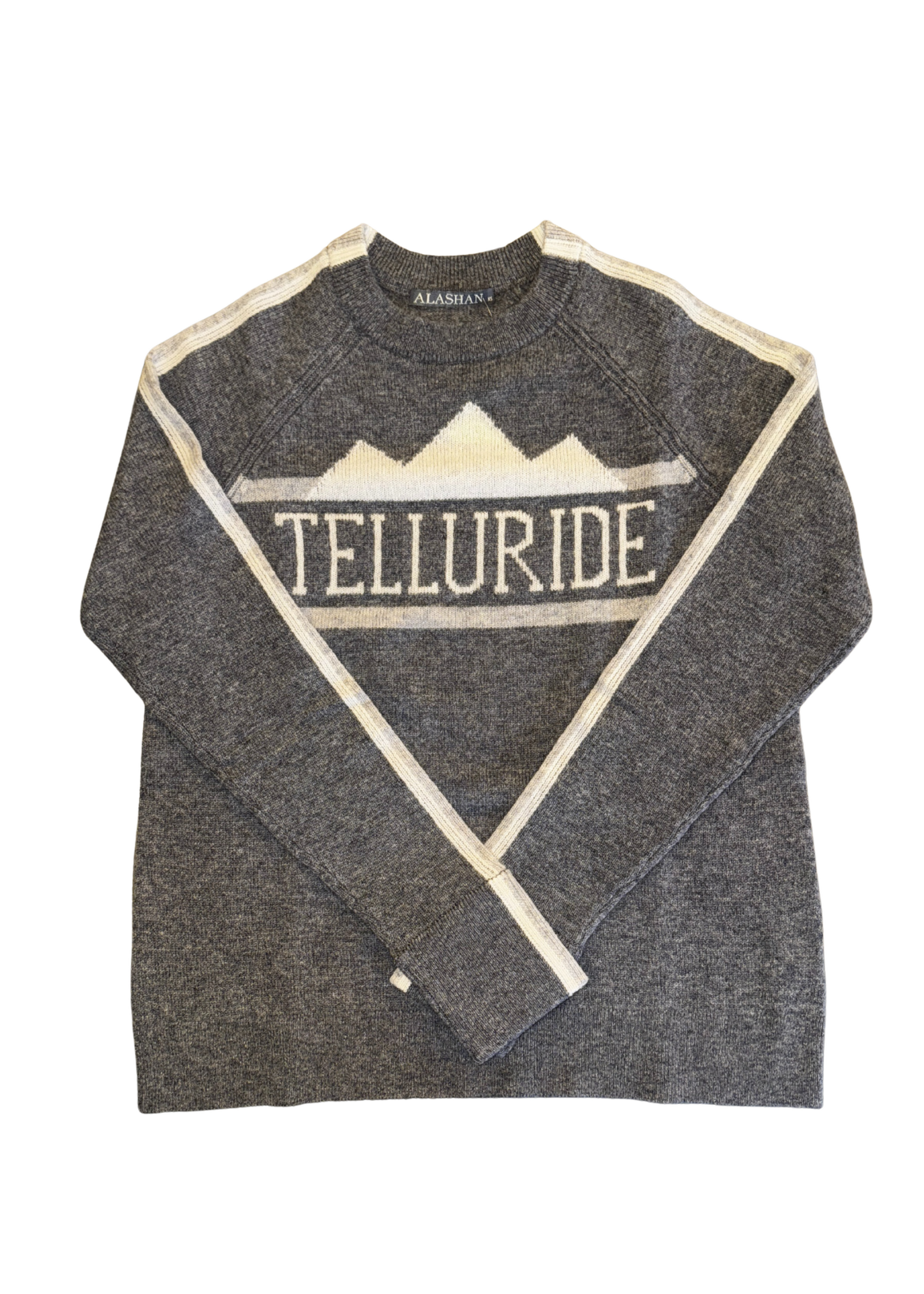 Alashan Cashmere Alashan TELLURIDE Crew w/Racing Stripes