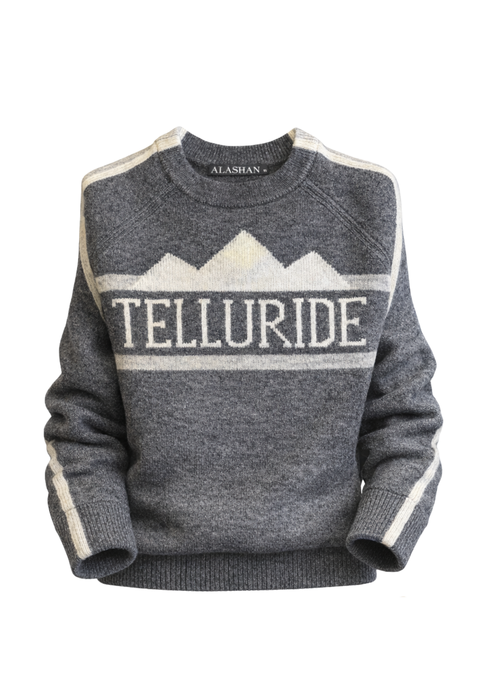 Alashan Cashmere Alashan TELLURIDE Crew w/Racing Stripes
