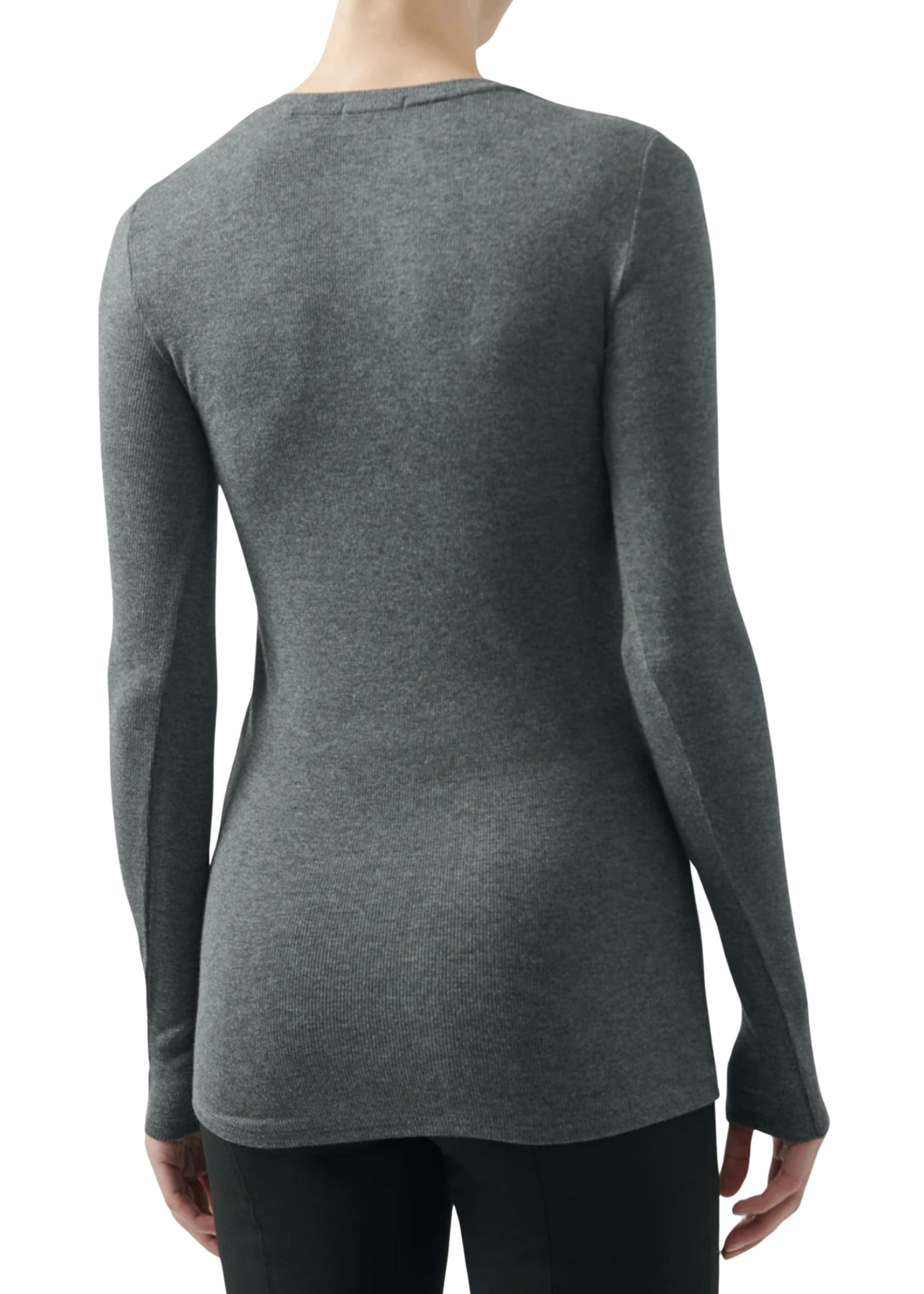 ATM ATM Modal Rib L/S V-Neck Tee