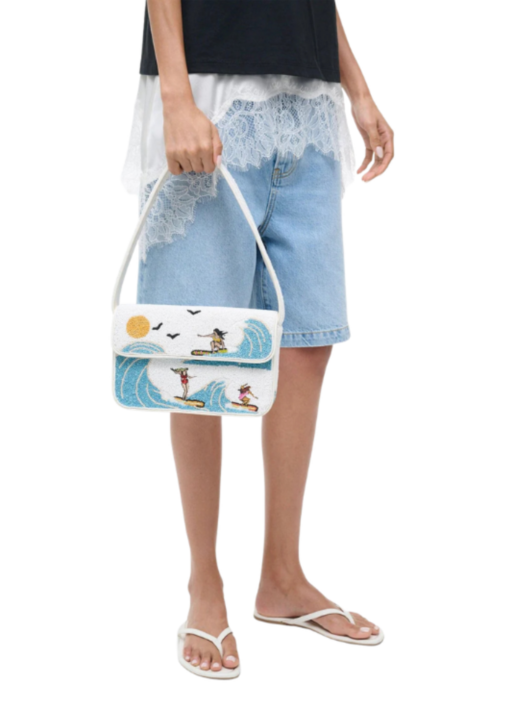 STAUD Staud Tommy Beaded Bag