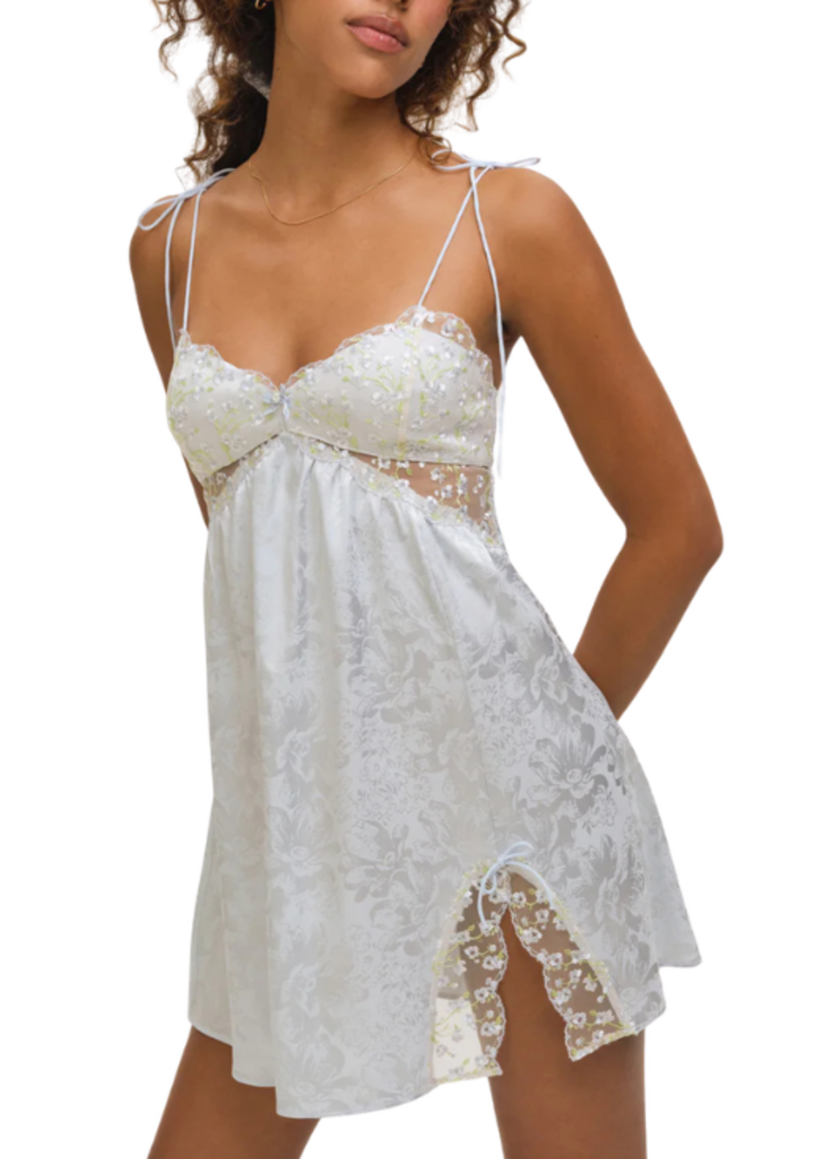 For Love & Lemons FLL Baby's Breath Slip Dress