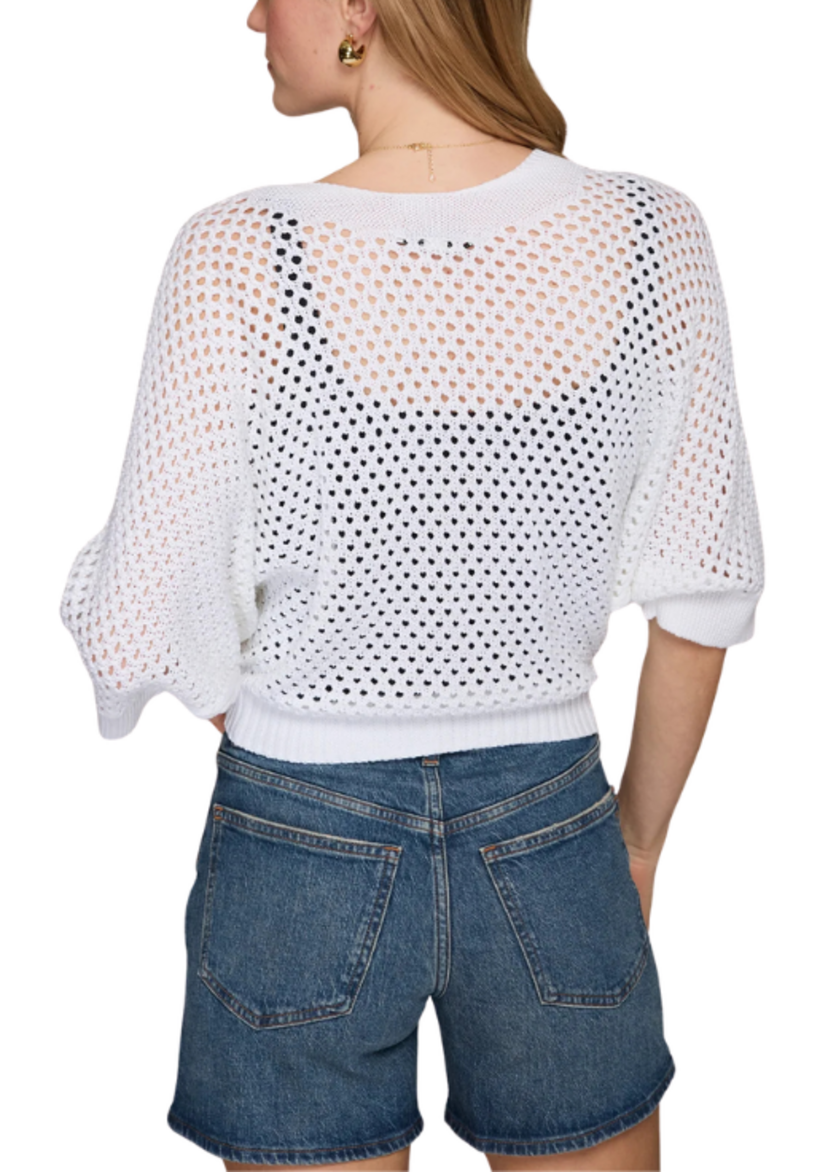 Autumn Cashmere Adult Autumn Cashmere Mesh Tie Front Cardigan