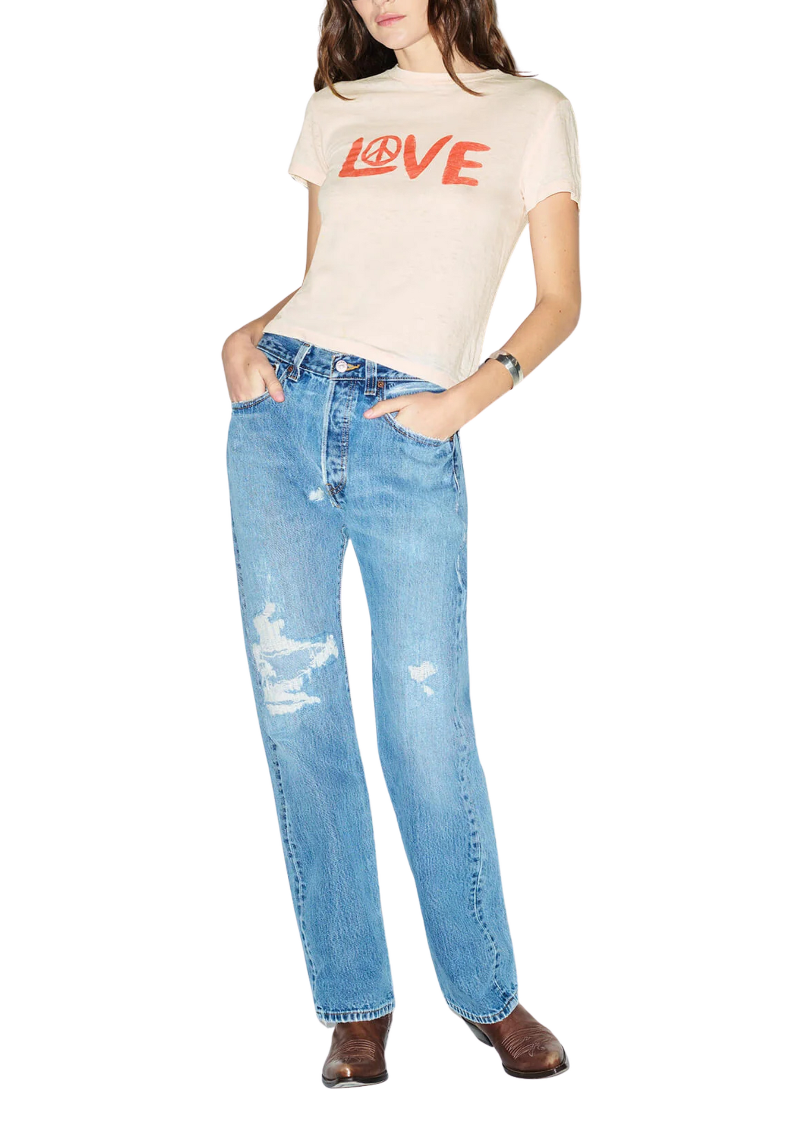Re/Done Re/Done Classic Tee Love & Peace