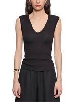 Enza Costa Enza Costa Sleeveless Rib V Tee