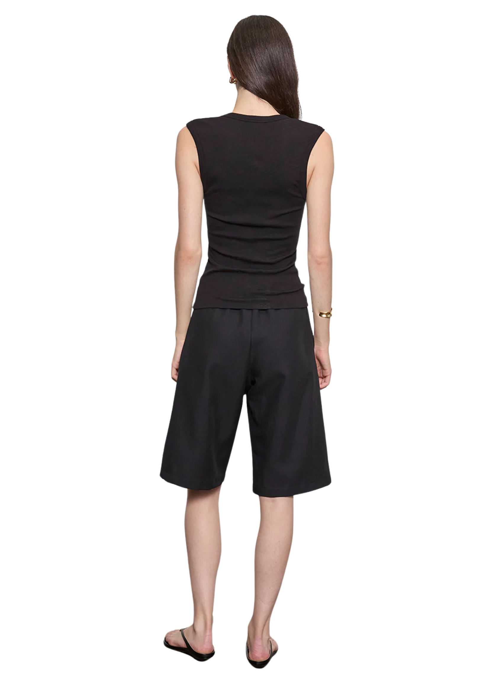 Enza Costa Enza Costa Sleeveless Rib V Tee