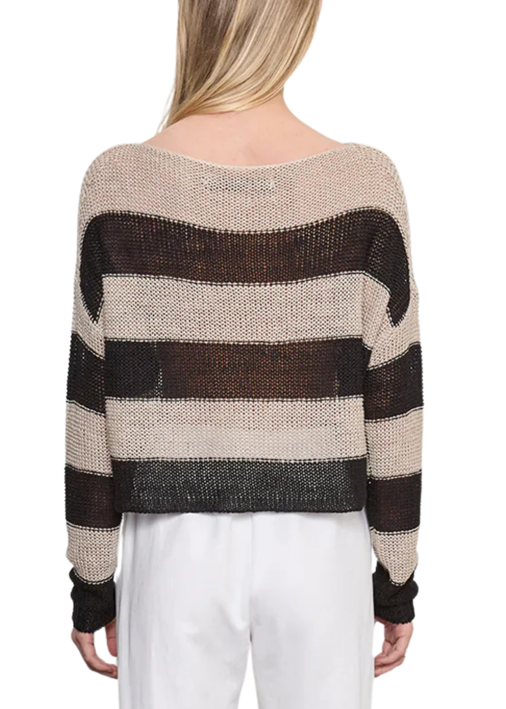 Enza Costa Enza Costa Stripe Linen Sweater