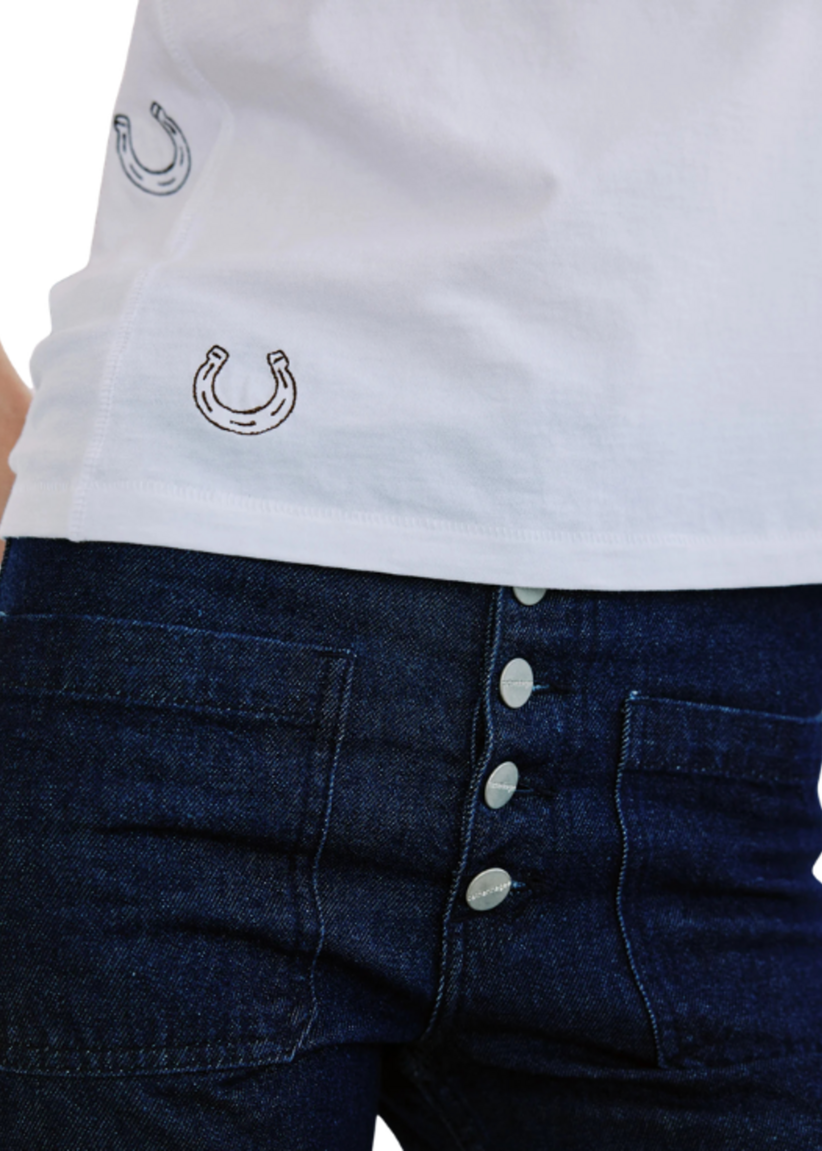 Catherine Gee Catherine Gee Embroidered Horseshoe Tee