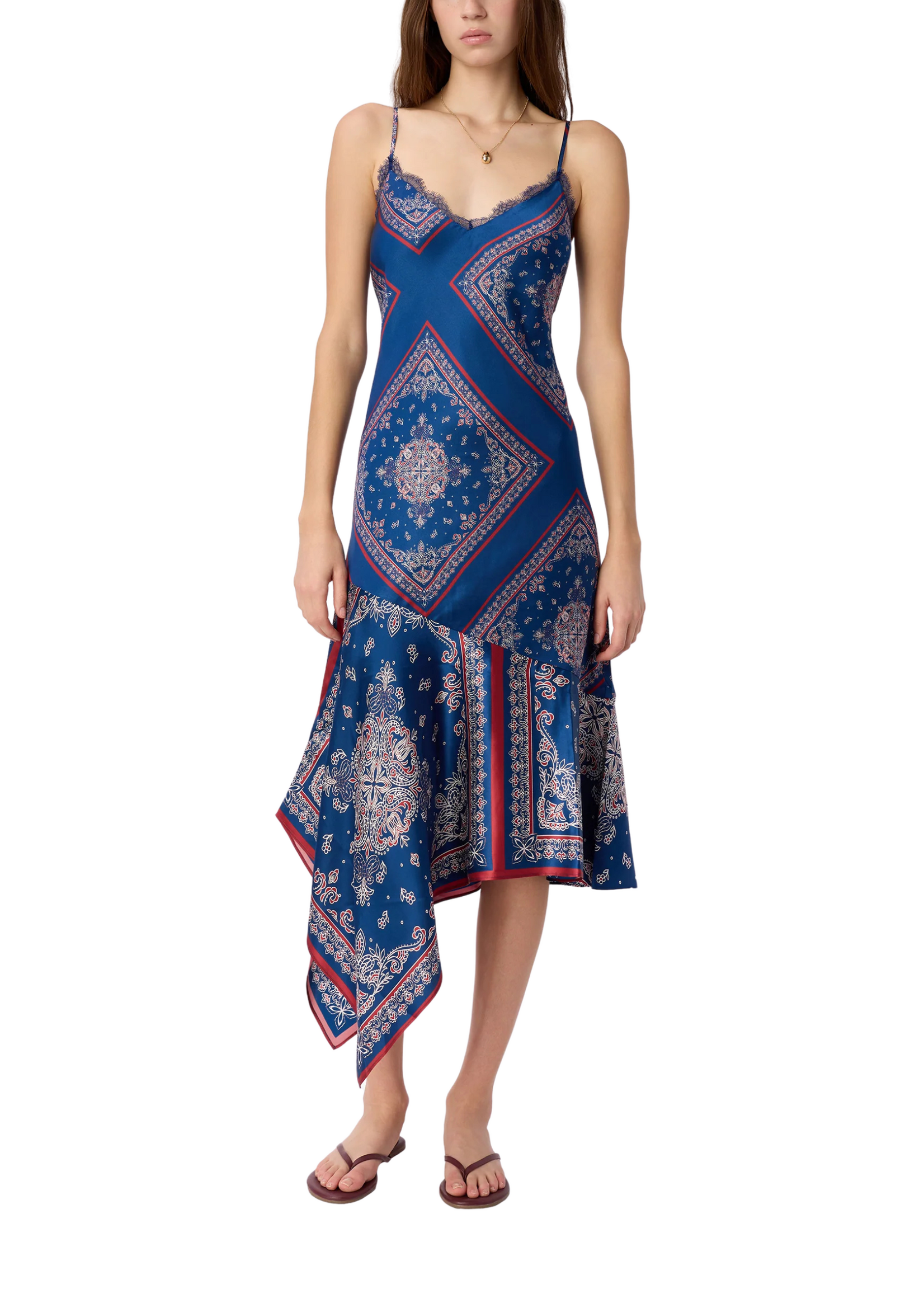 CAMI NYC Cami Becky Lace Trim Dress
