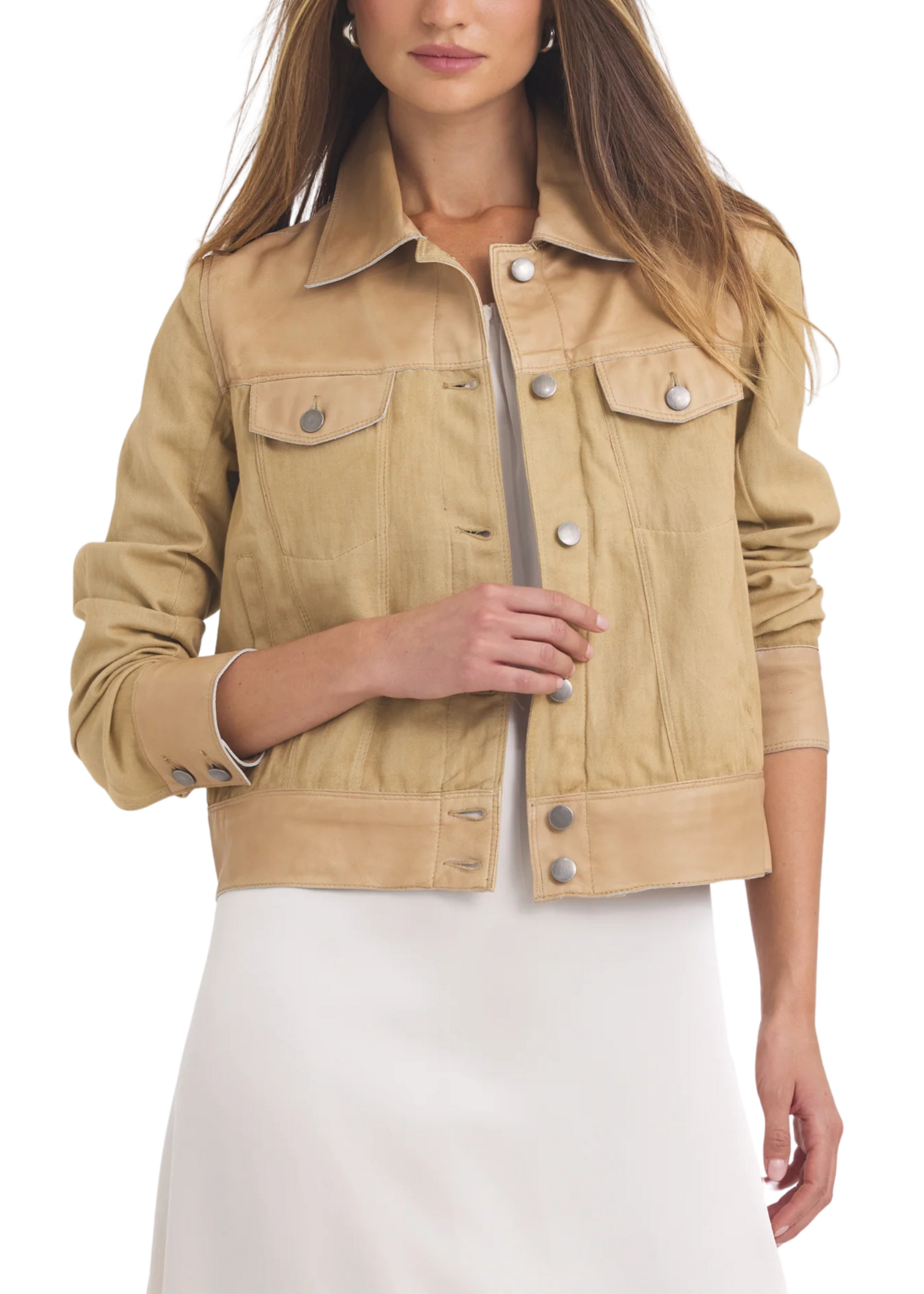 Jakett Jakett Jessie Twill Leather Jacket