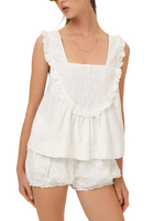For Love & Lemons FLL Laura Eyelet Top