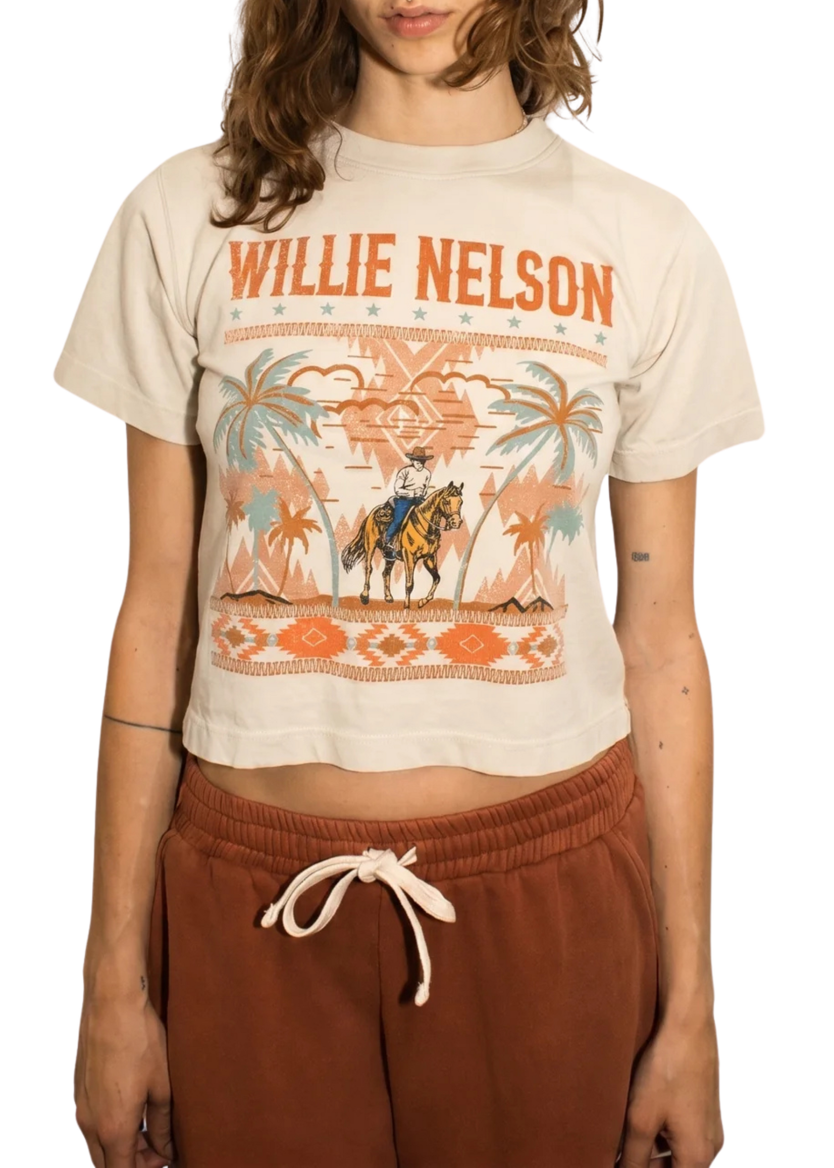People of Leisure POL Willie Nelson Palm Beach Tee