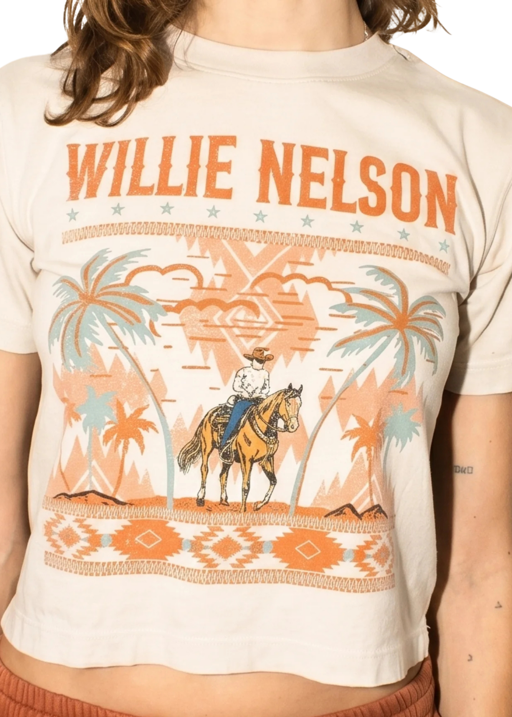 People of Leisure POL Willie Nelson Palm Beach Tee