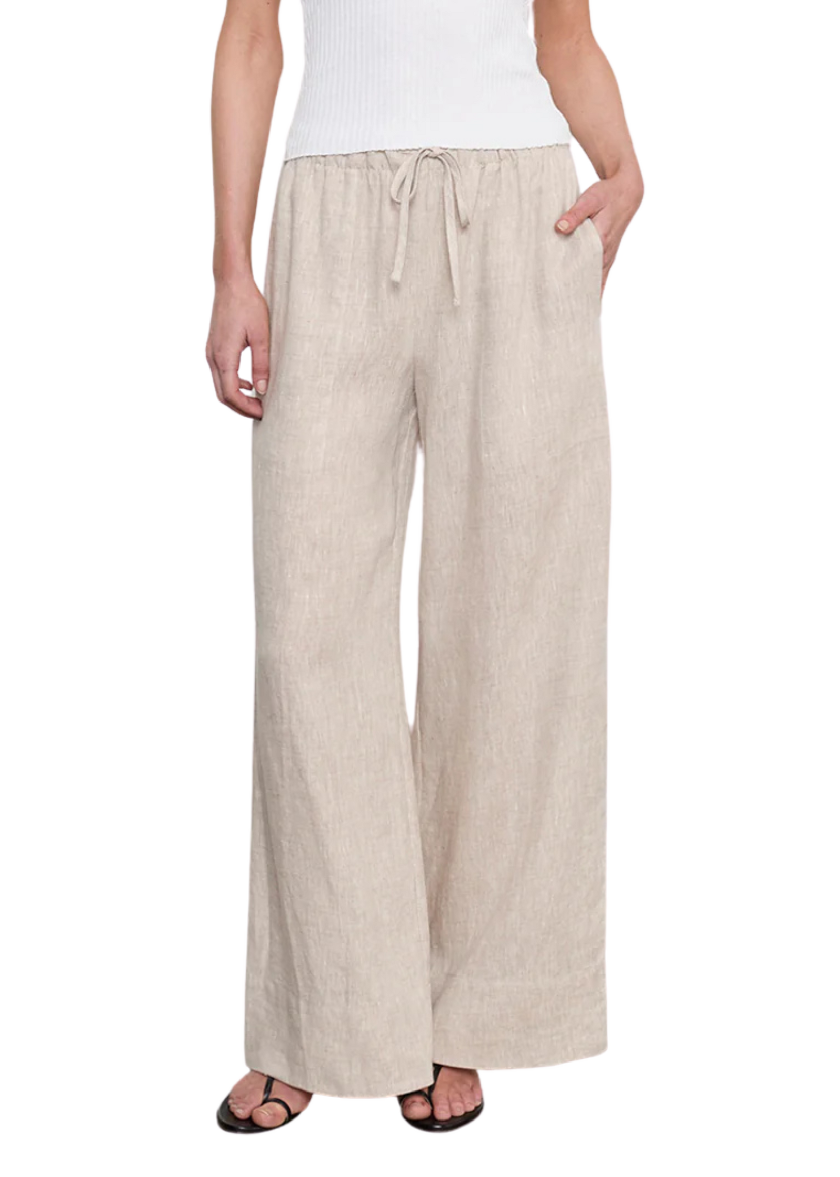 Enza Costa Enza Costa Linen Cropped Pant