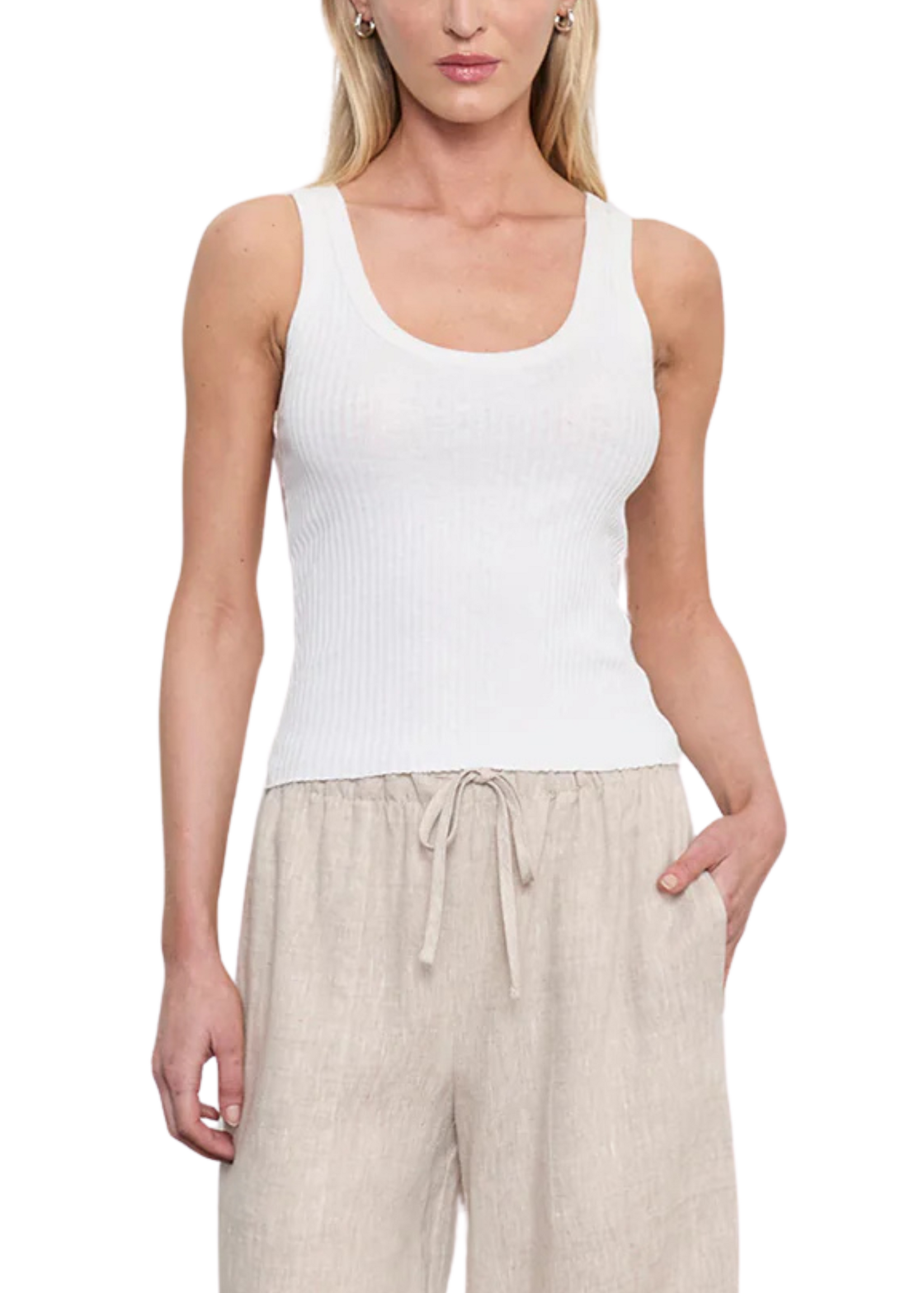 Enza Costa Enza Costa Military Rib Crop Tank